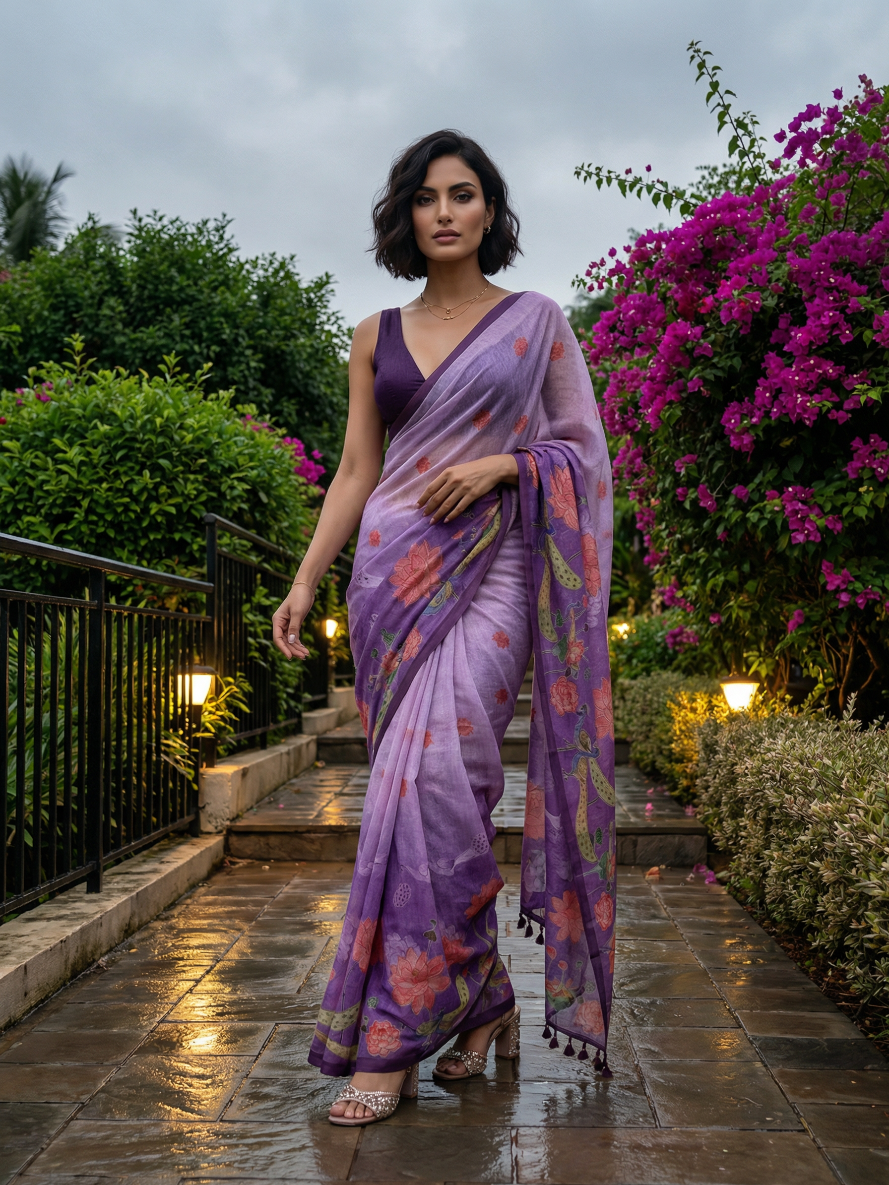 Shaily Purple Saree
