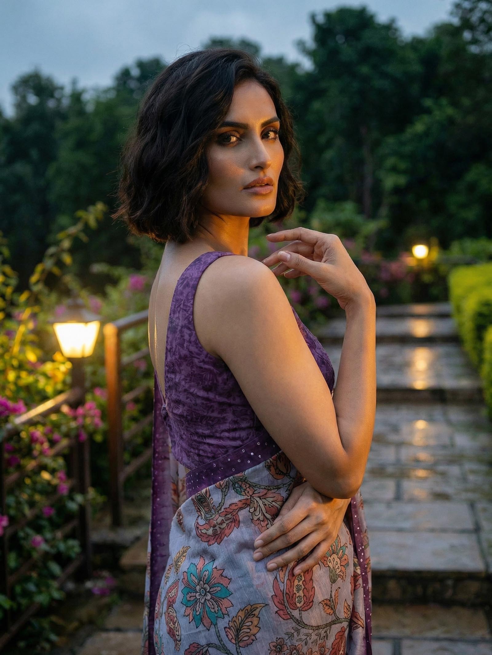 Peacock Purple Saree
