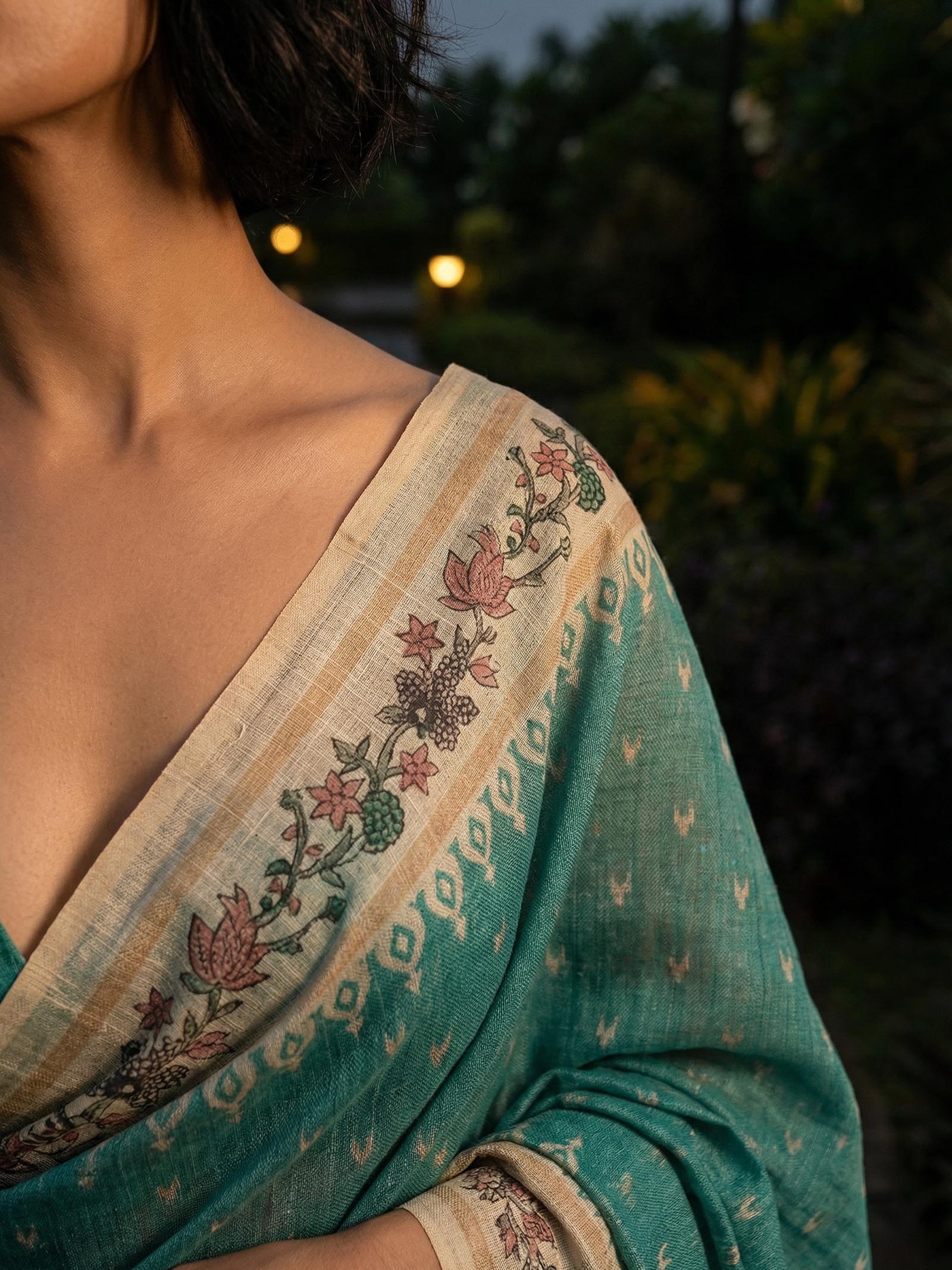 Ananya Green Saree