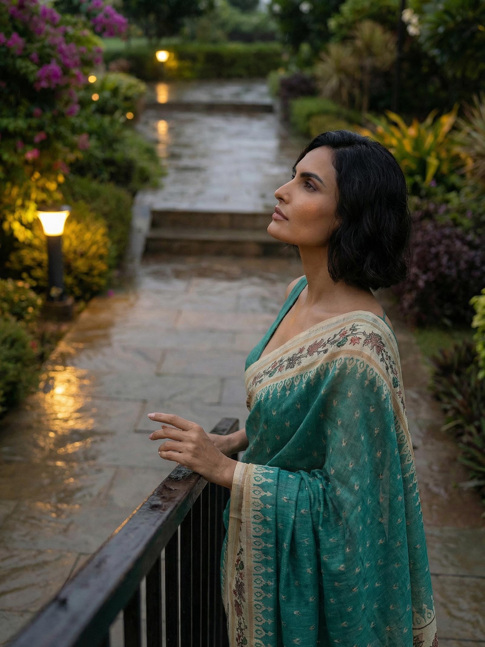 Ananya Green Saree