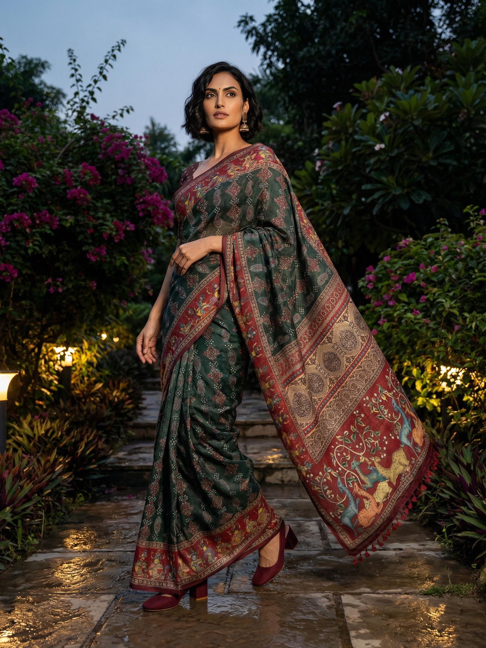 Preksha Bandhani Saree