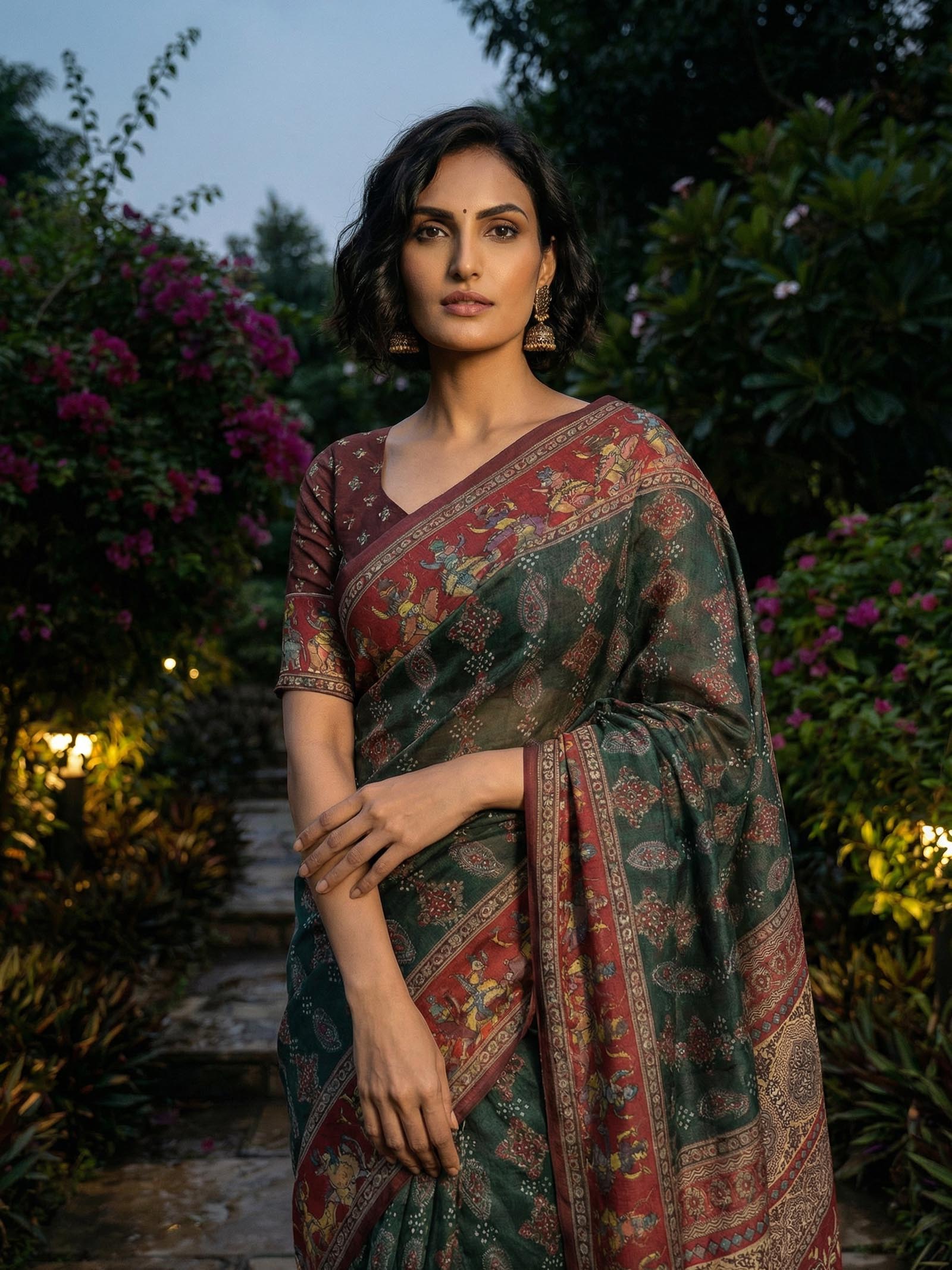 Preksha Bandhani Saree