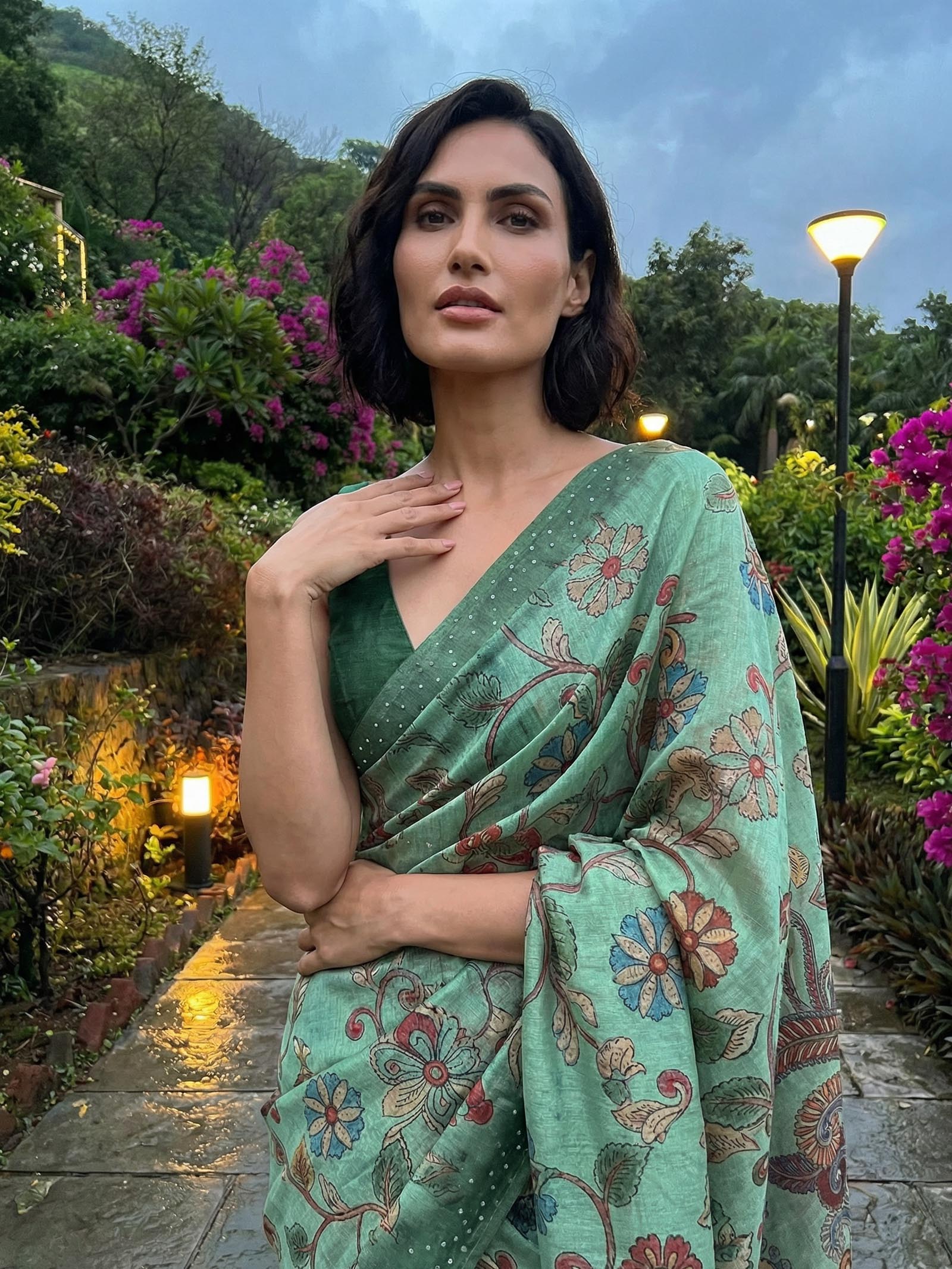 Peacock Greeny Saree