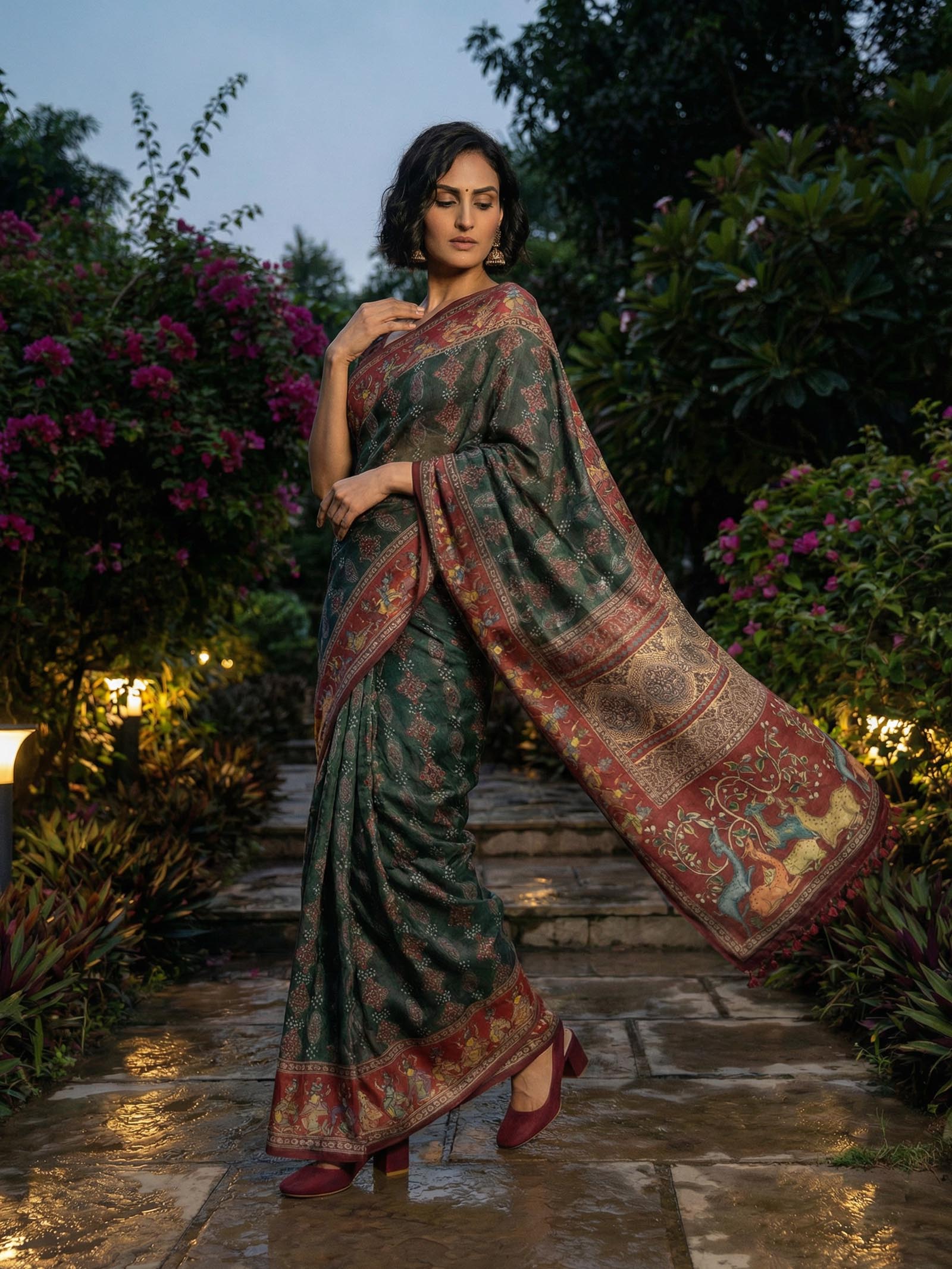 Preksha Bandhani Saree