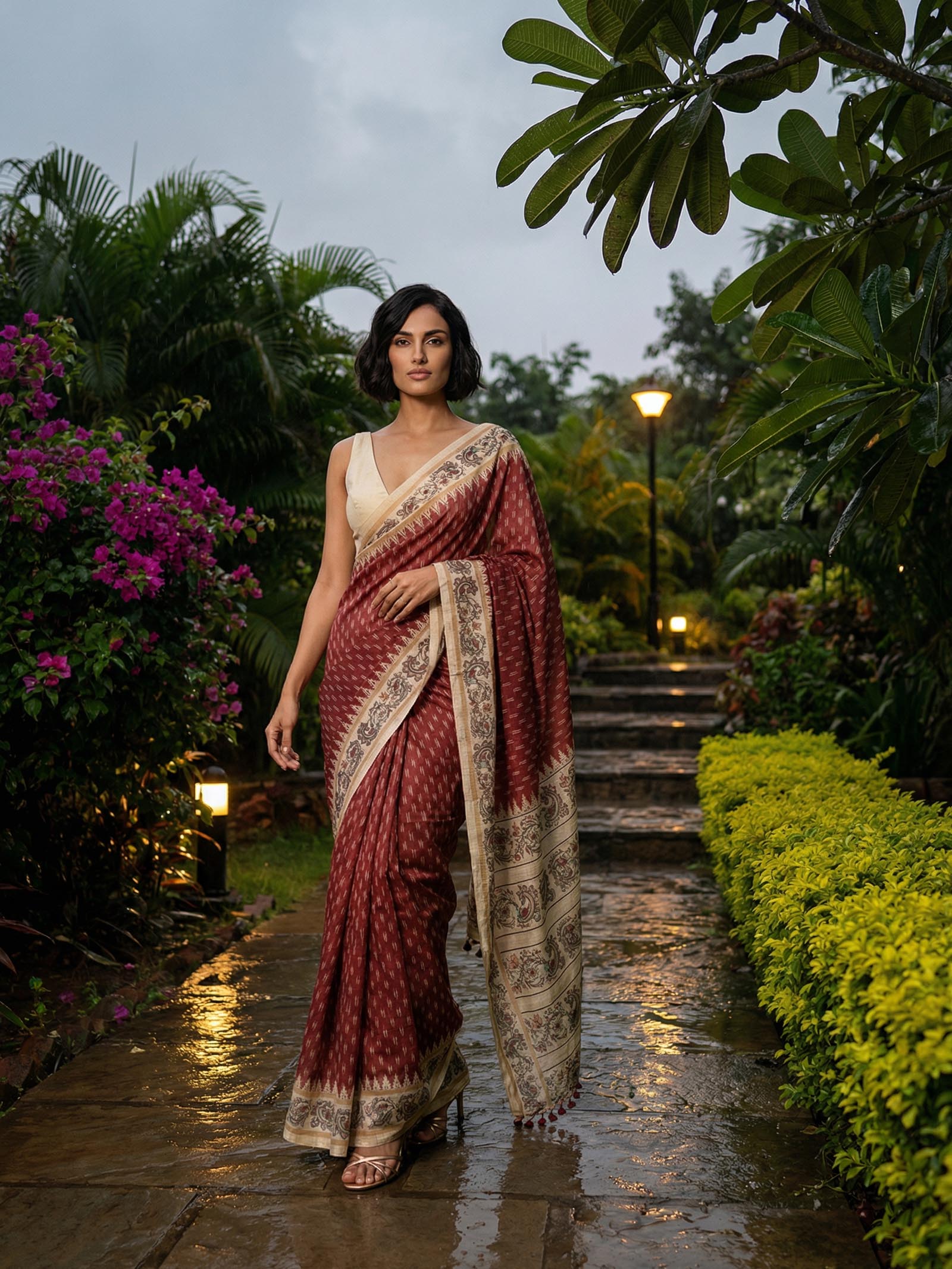 Deep Rust Saree
