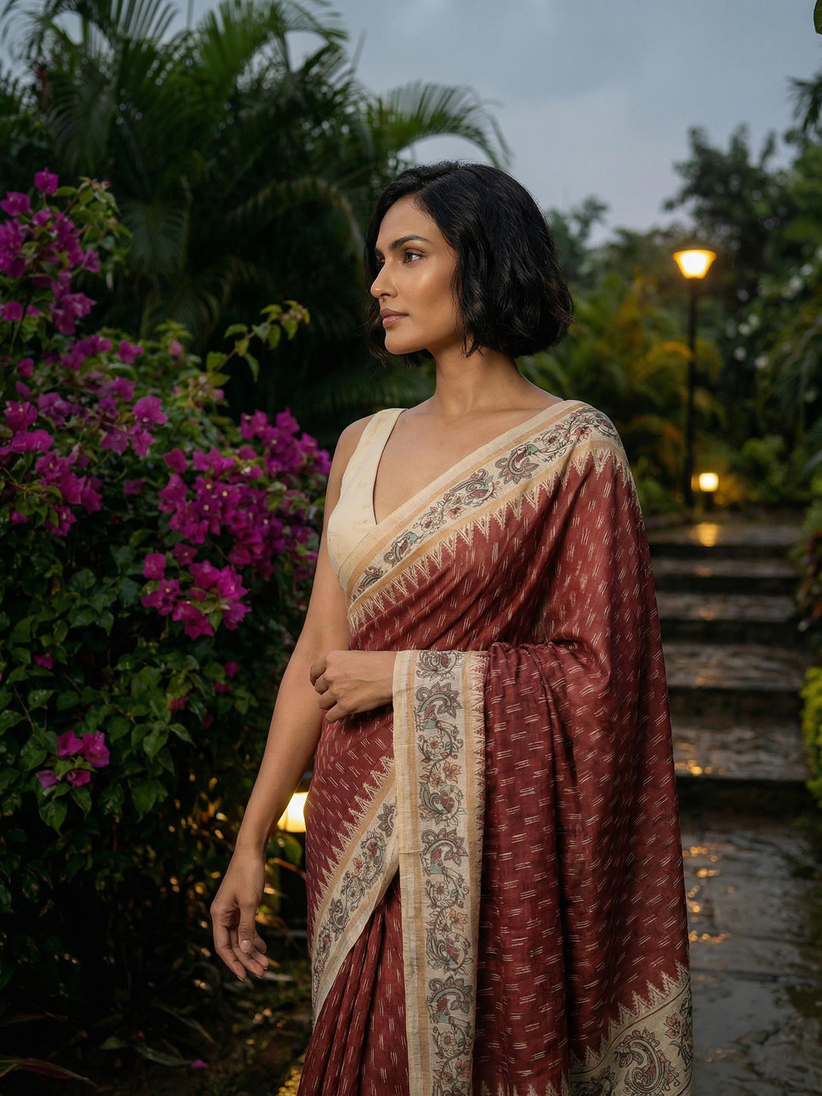 Deep Rust Saree