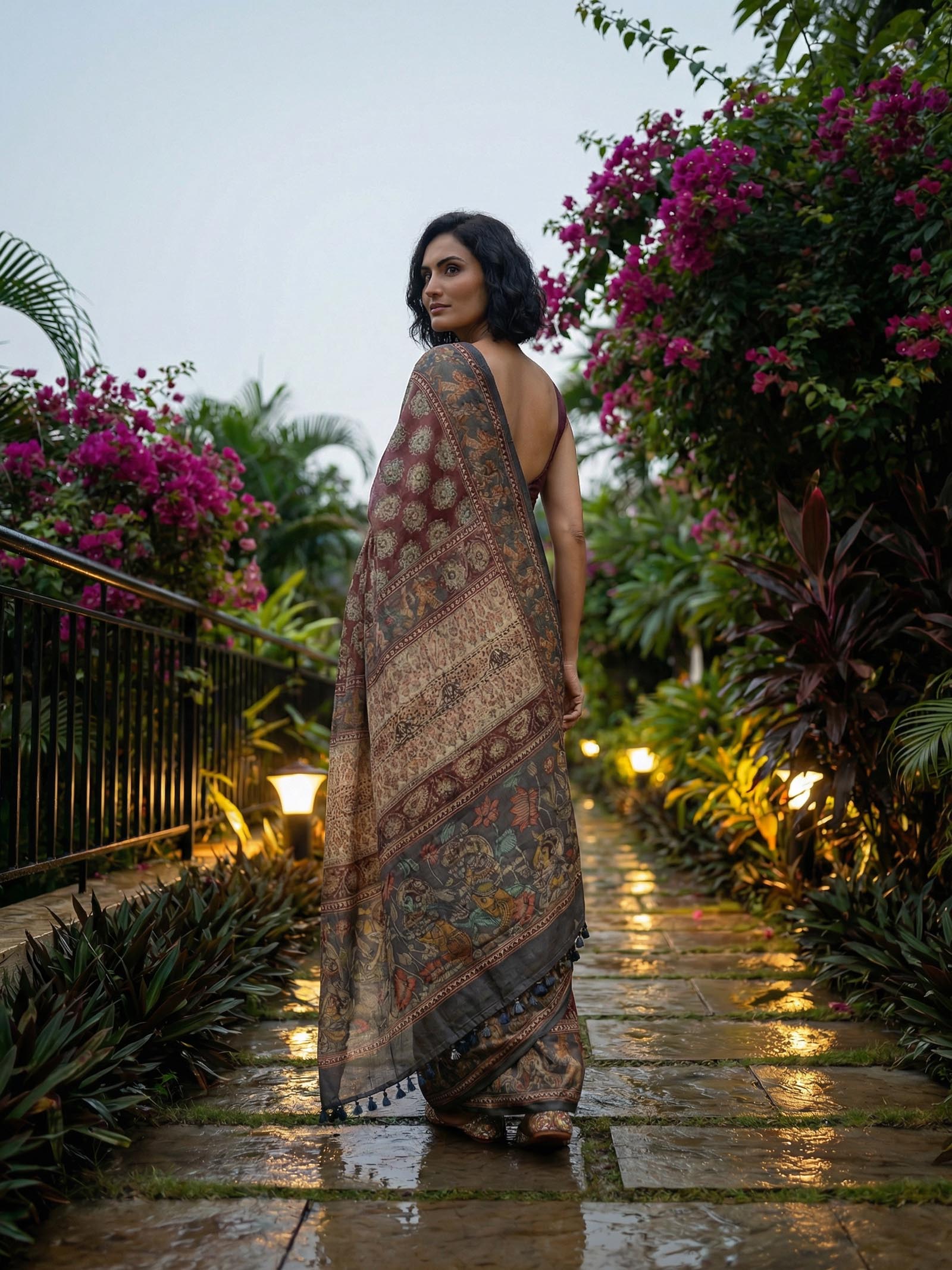 Prisha Kalamkari Saree