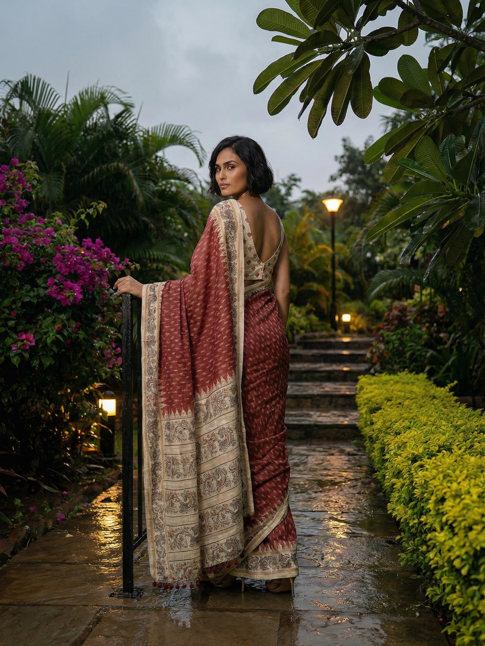Deep Rust Saree