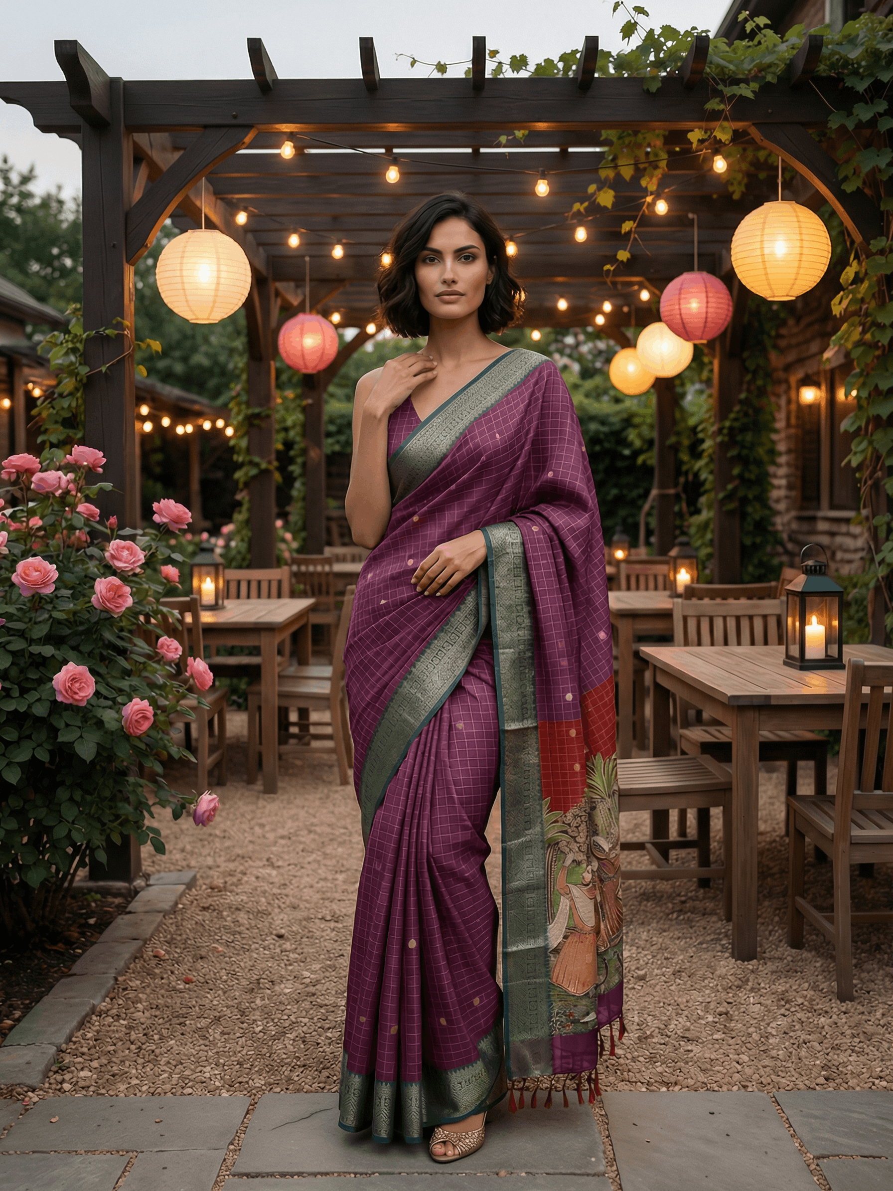 Maitri Purple Saree