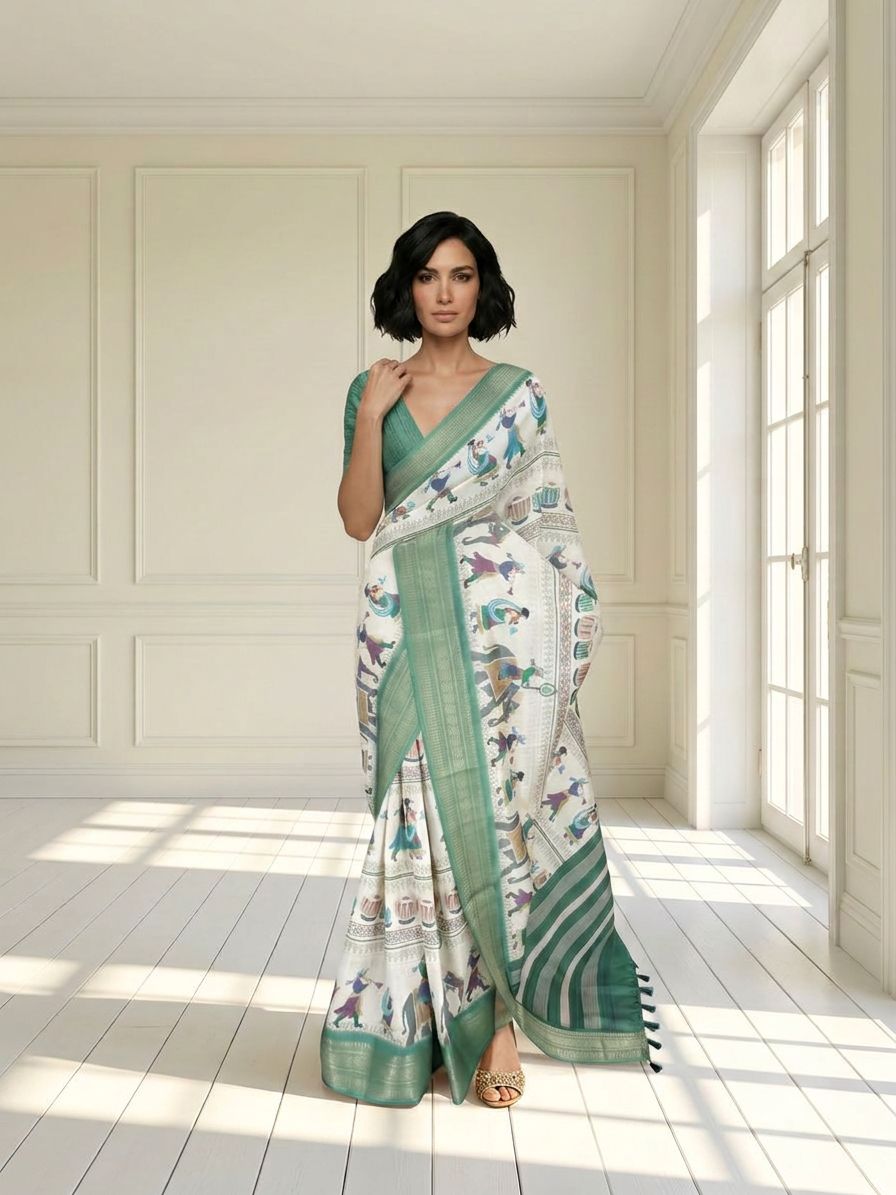 White Elegant Saree