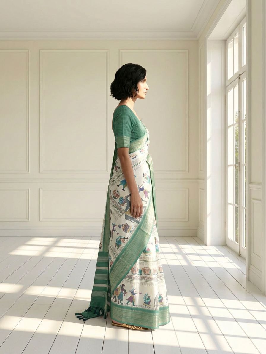 White Elegant Saree