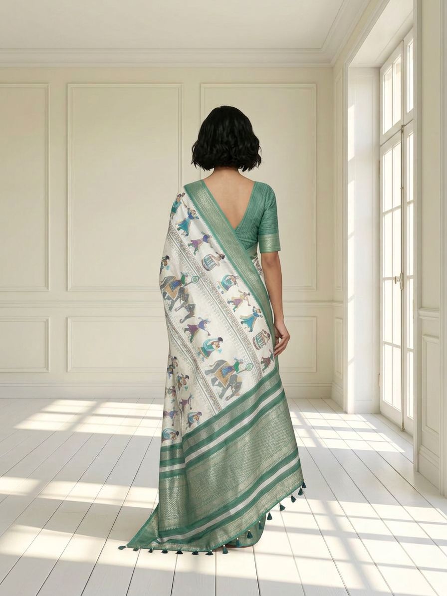 White Elegant Saree