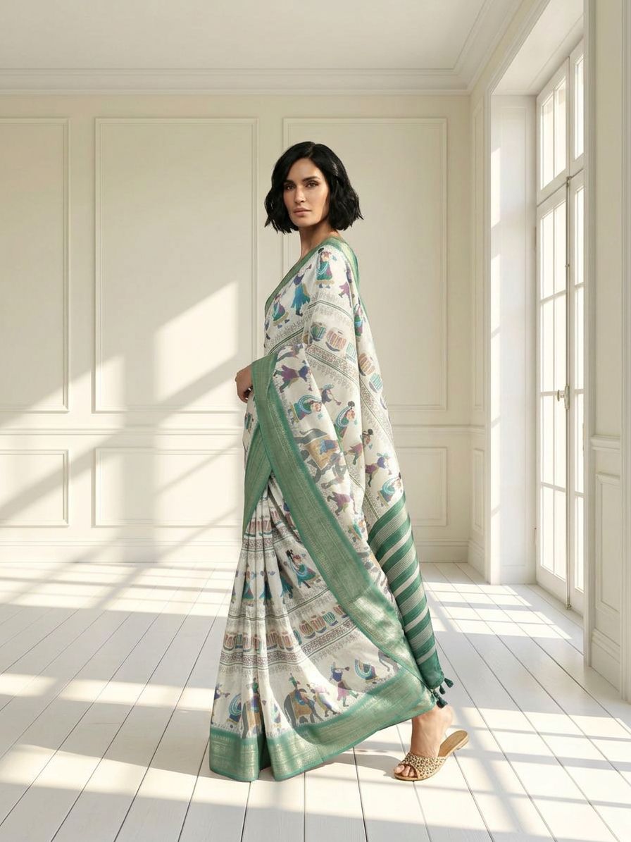 White Elegant Saree