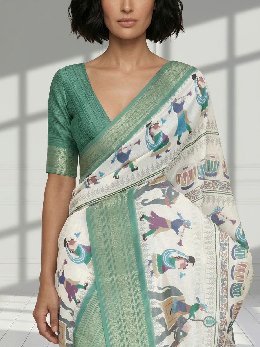 White Elegant Saree
