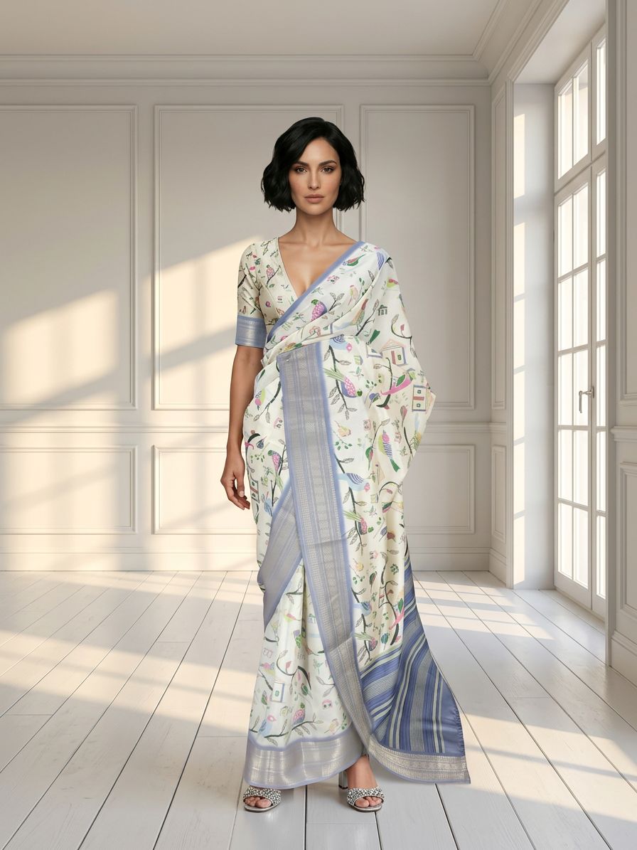 Bird Song Saree