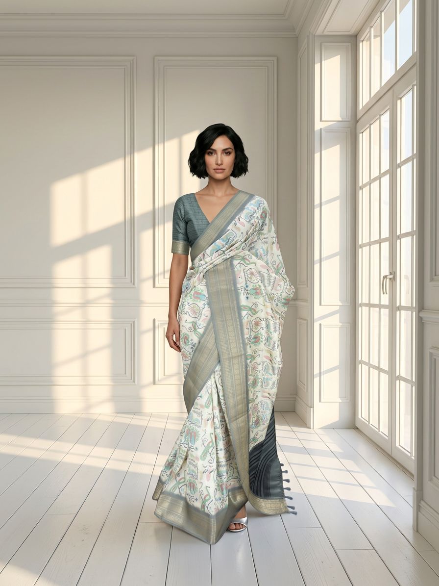Sketch Garden Saree