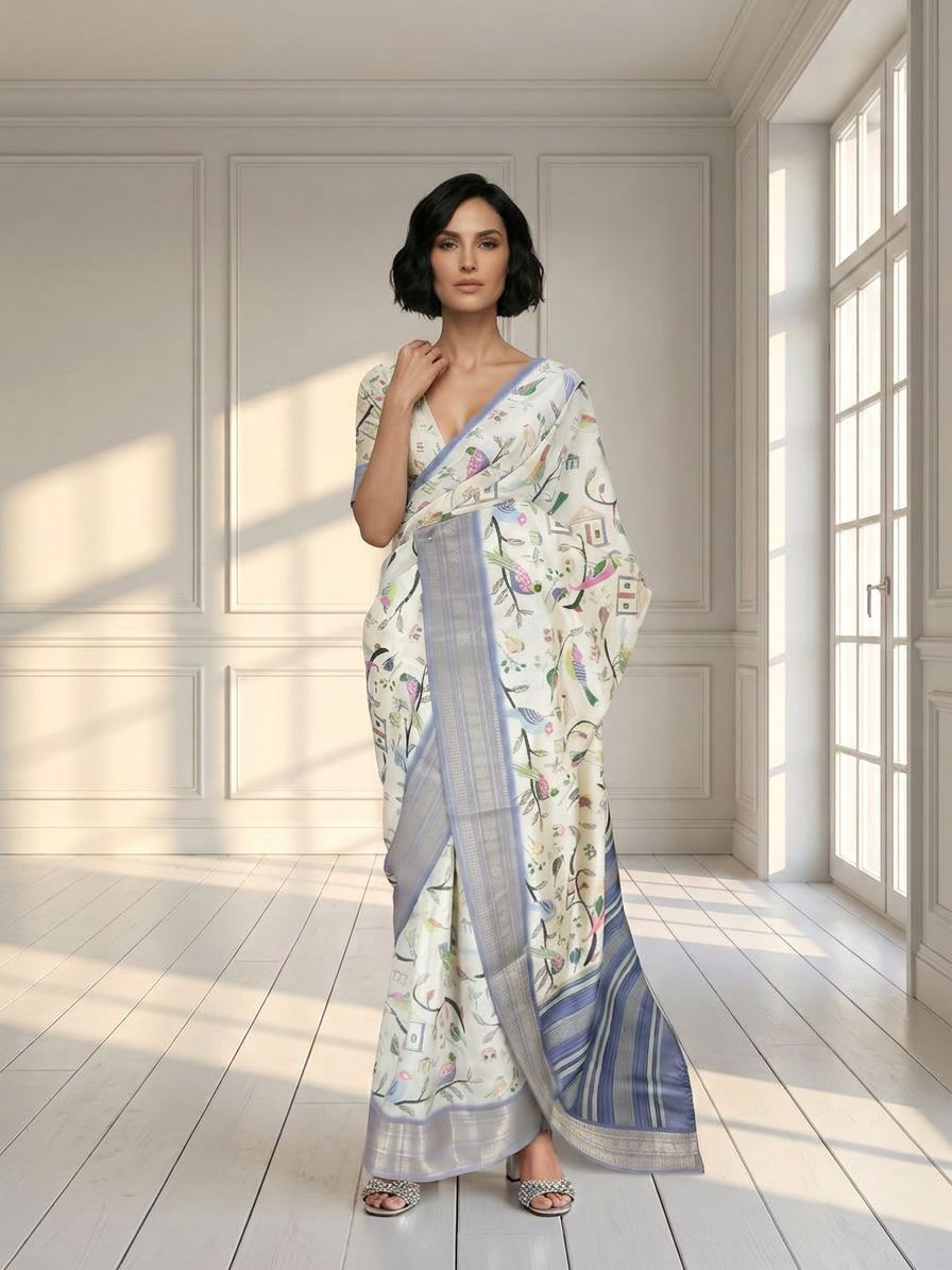 Bird Song Saree