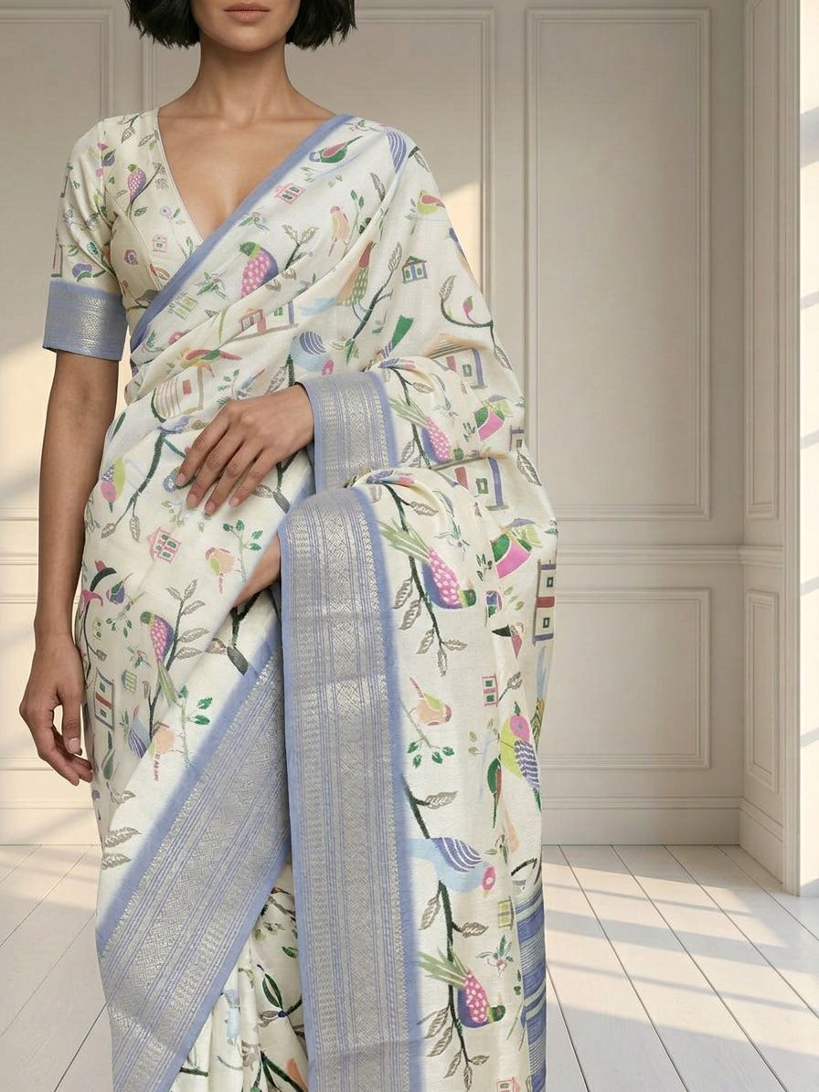 Bird Song Saree