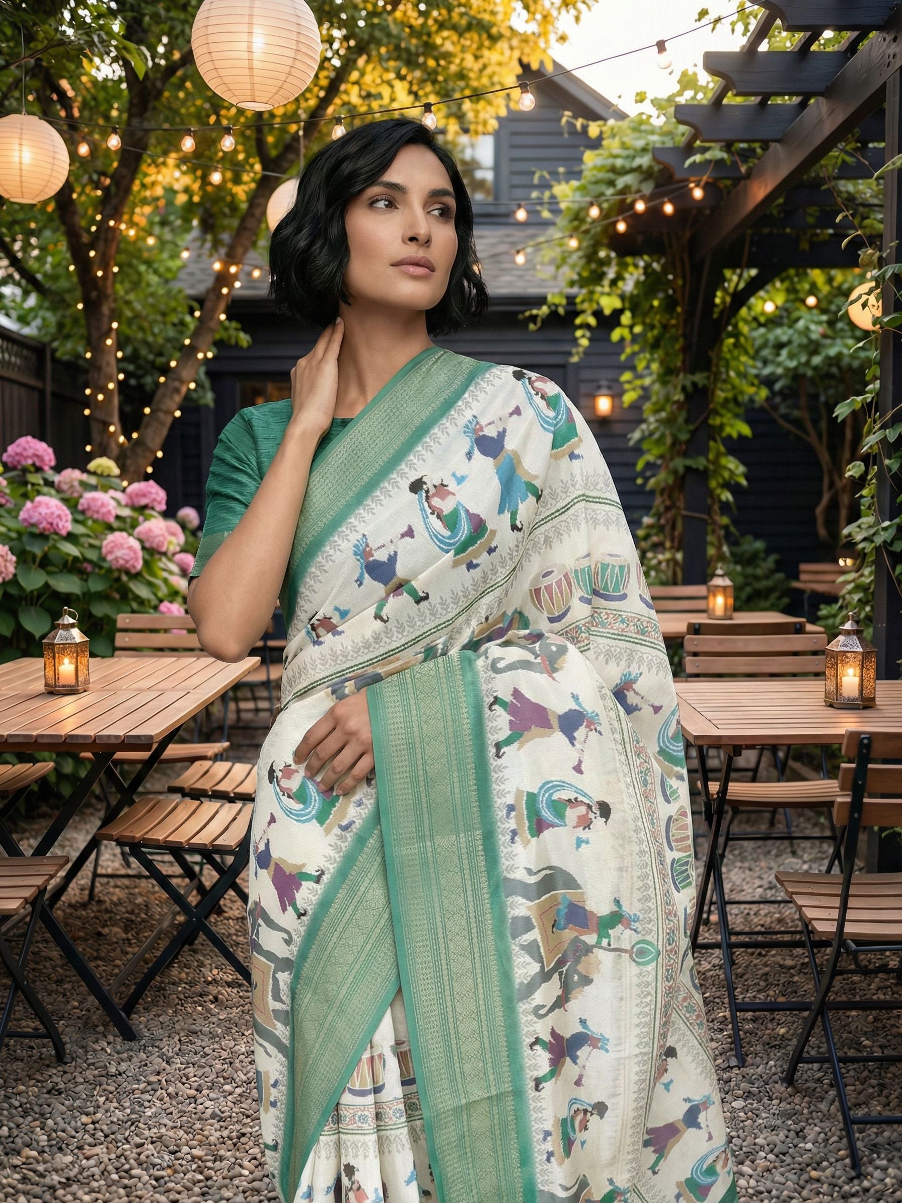 White Elegant Saree