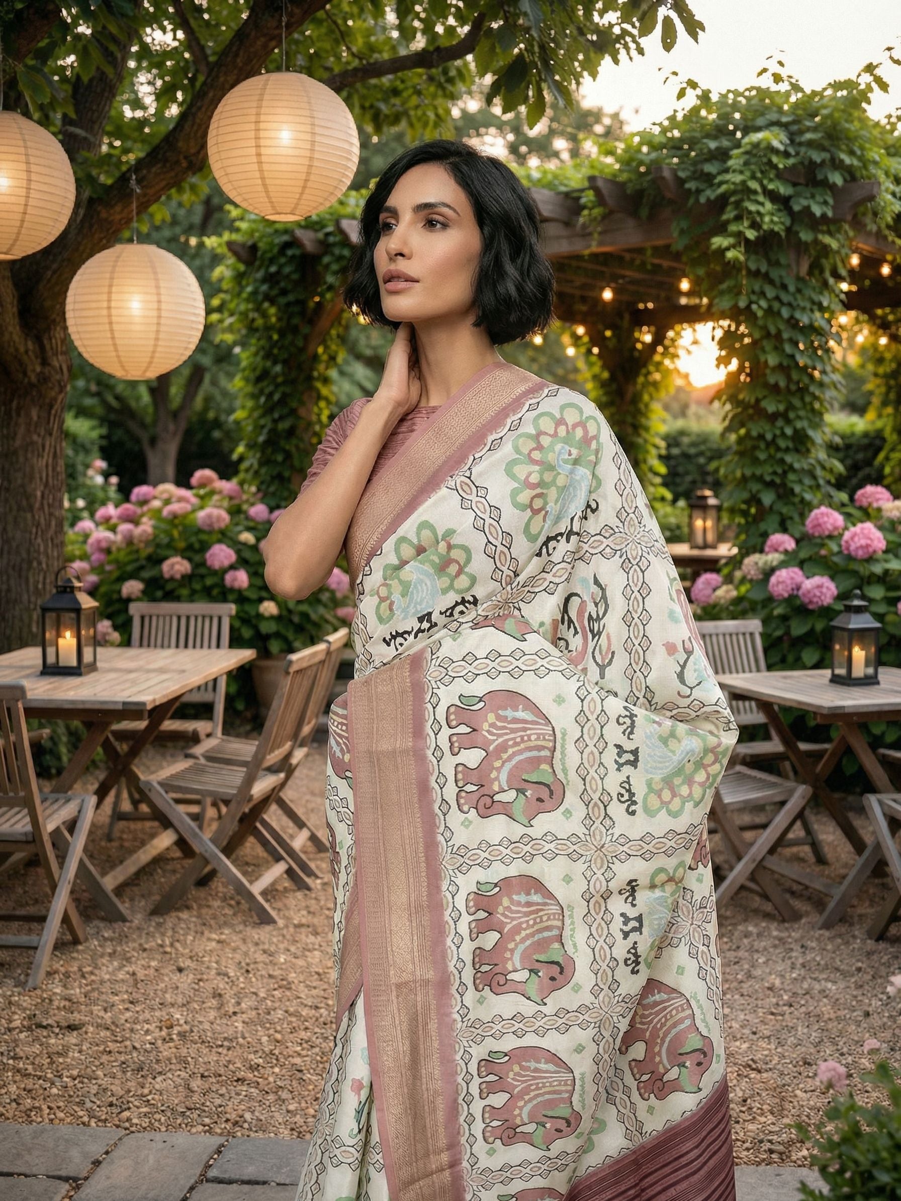 Elephant Grace Saree