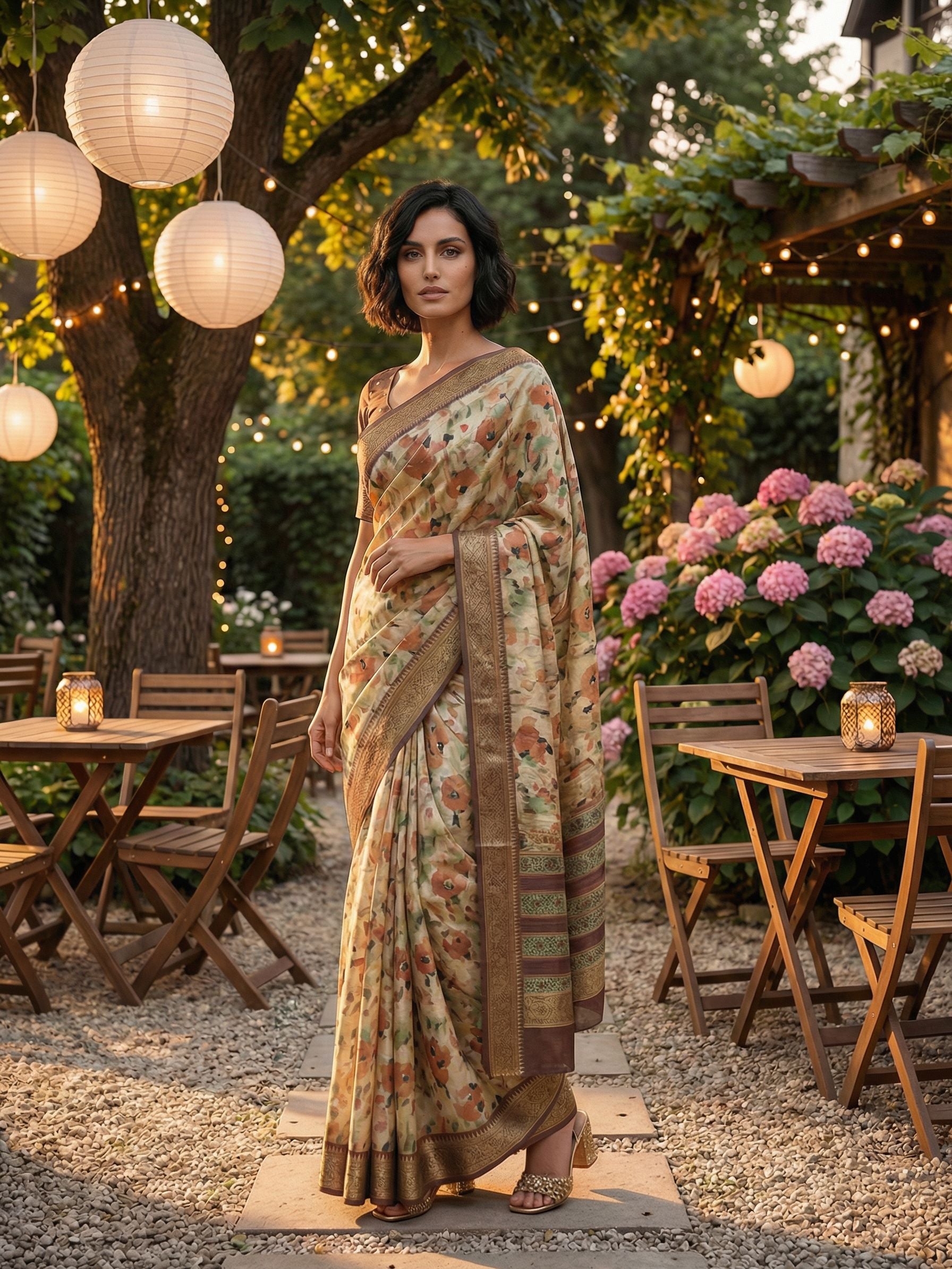Peach Mist Saree