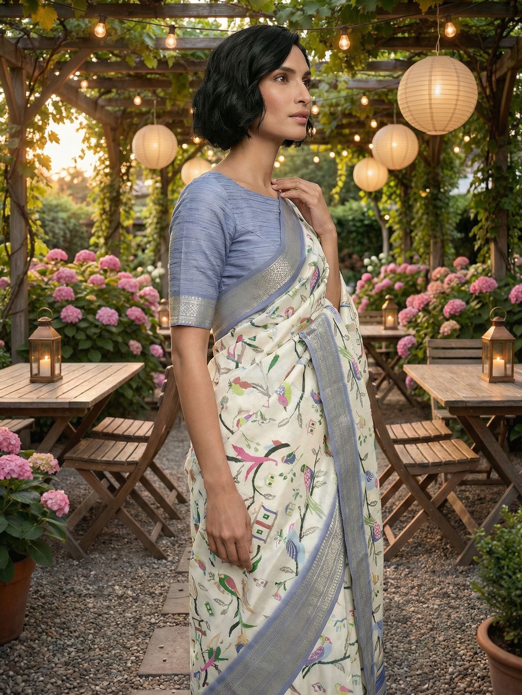Bird Song Saree