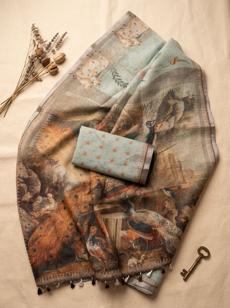 Blue Pichwai Saree