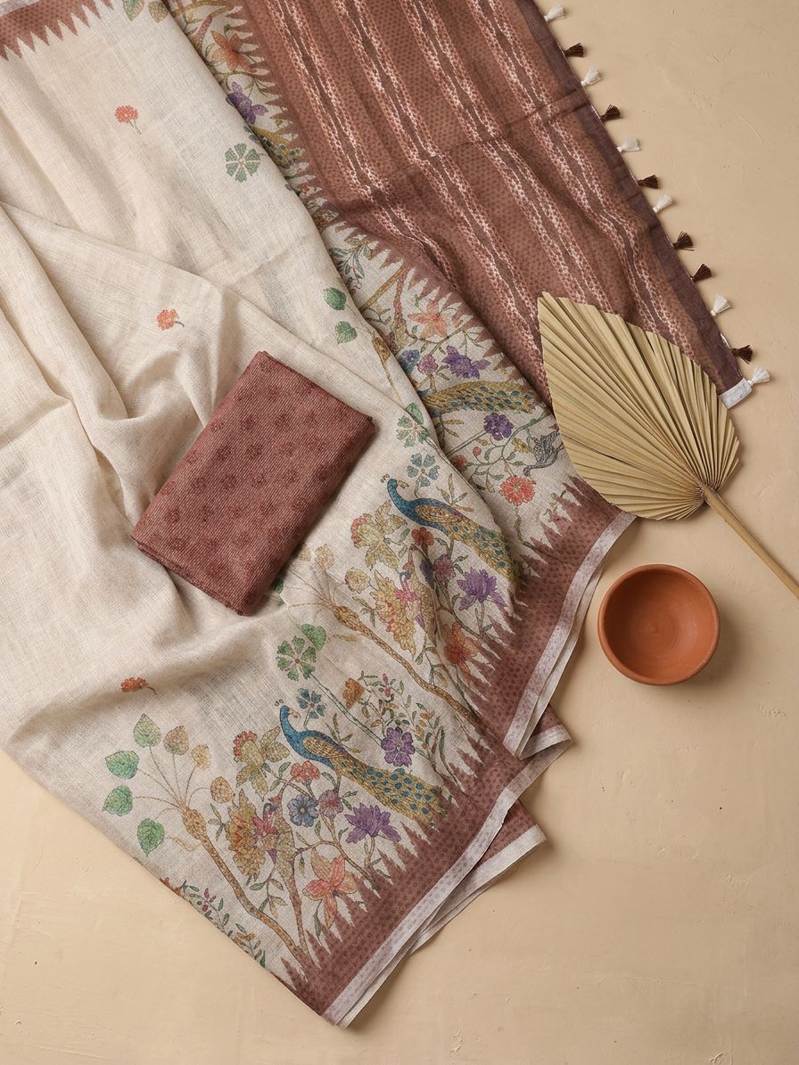 Peacock FIne Saree