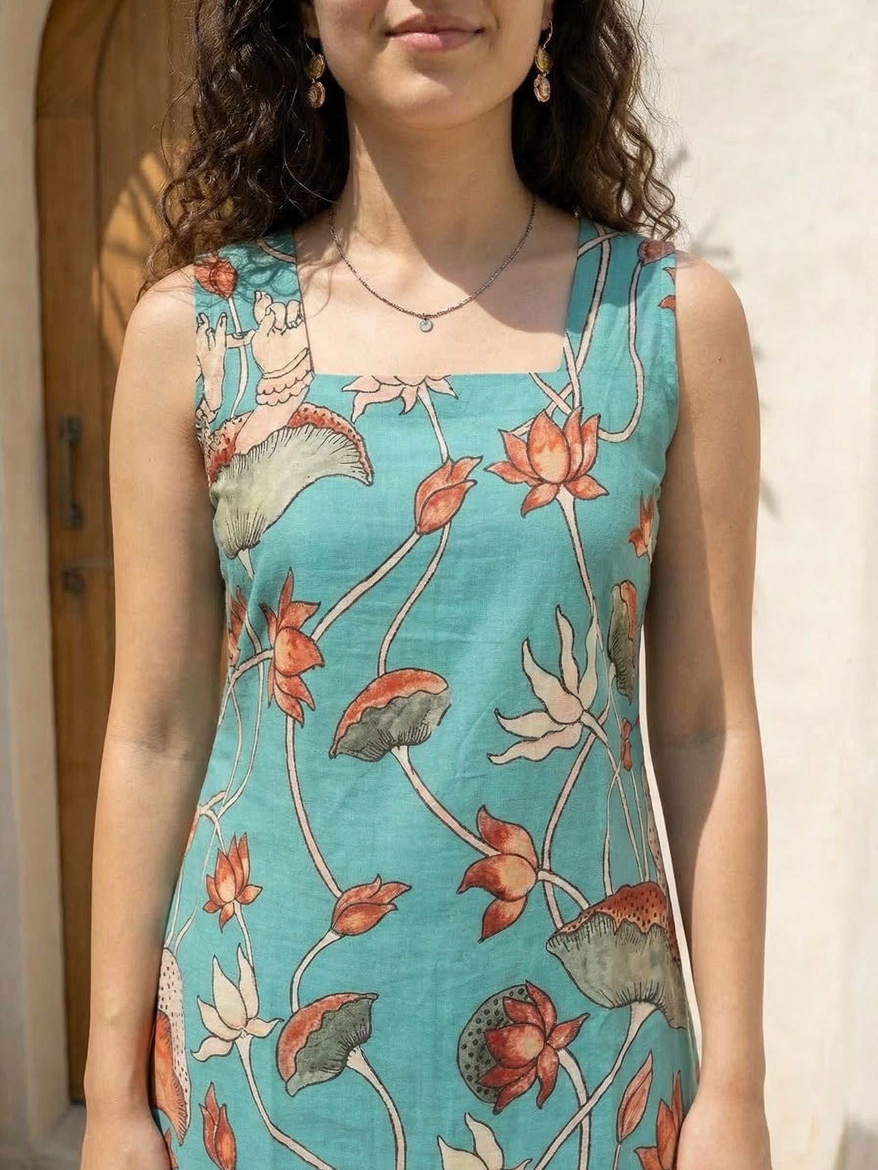 Women pink floral printed soft silk kurta co-ord set with trousers