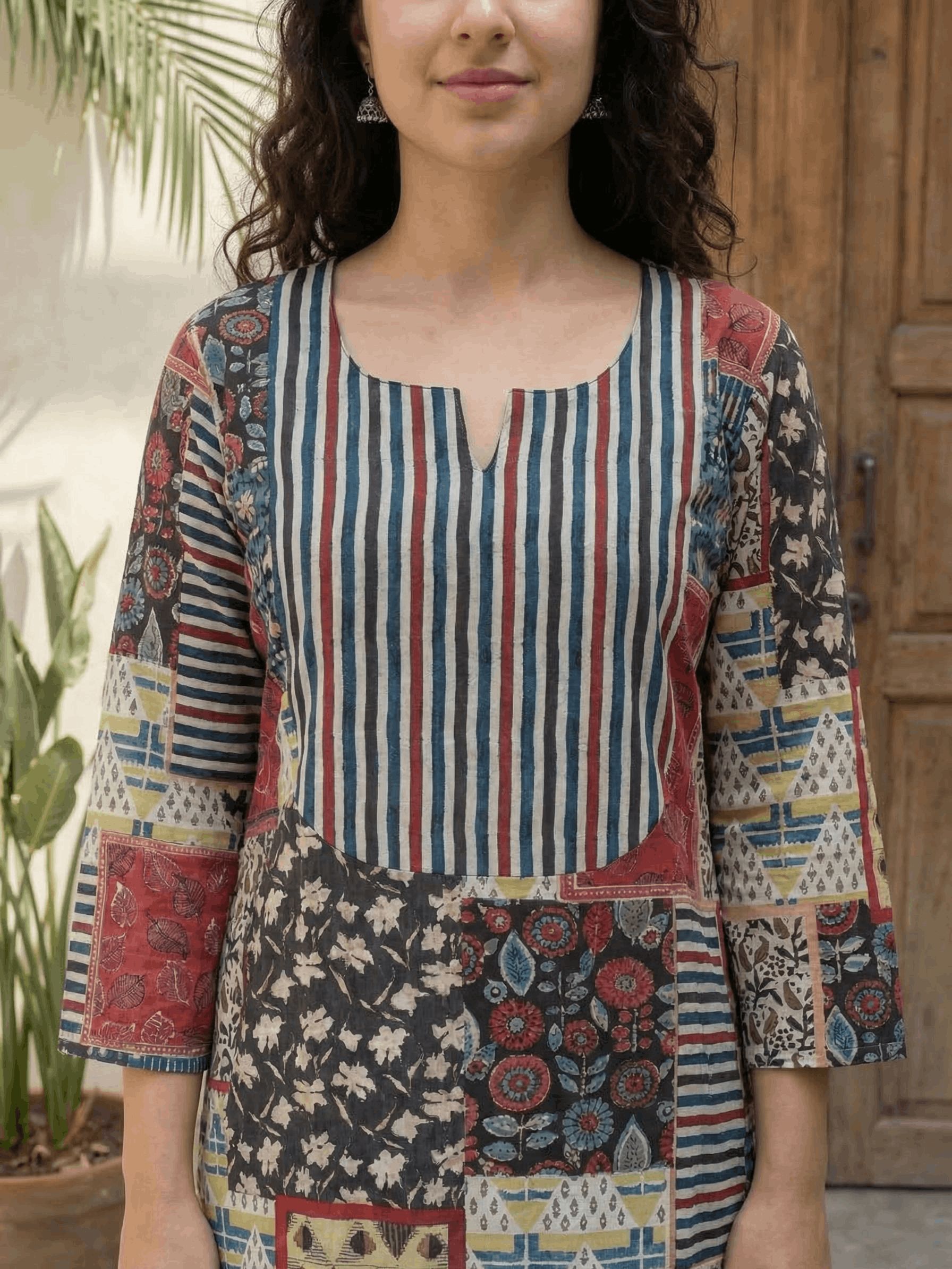 Women pink floral printed soft silk kurta co-ord set with trousers