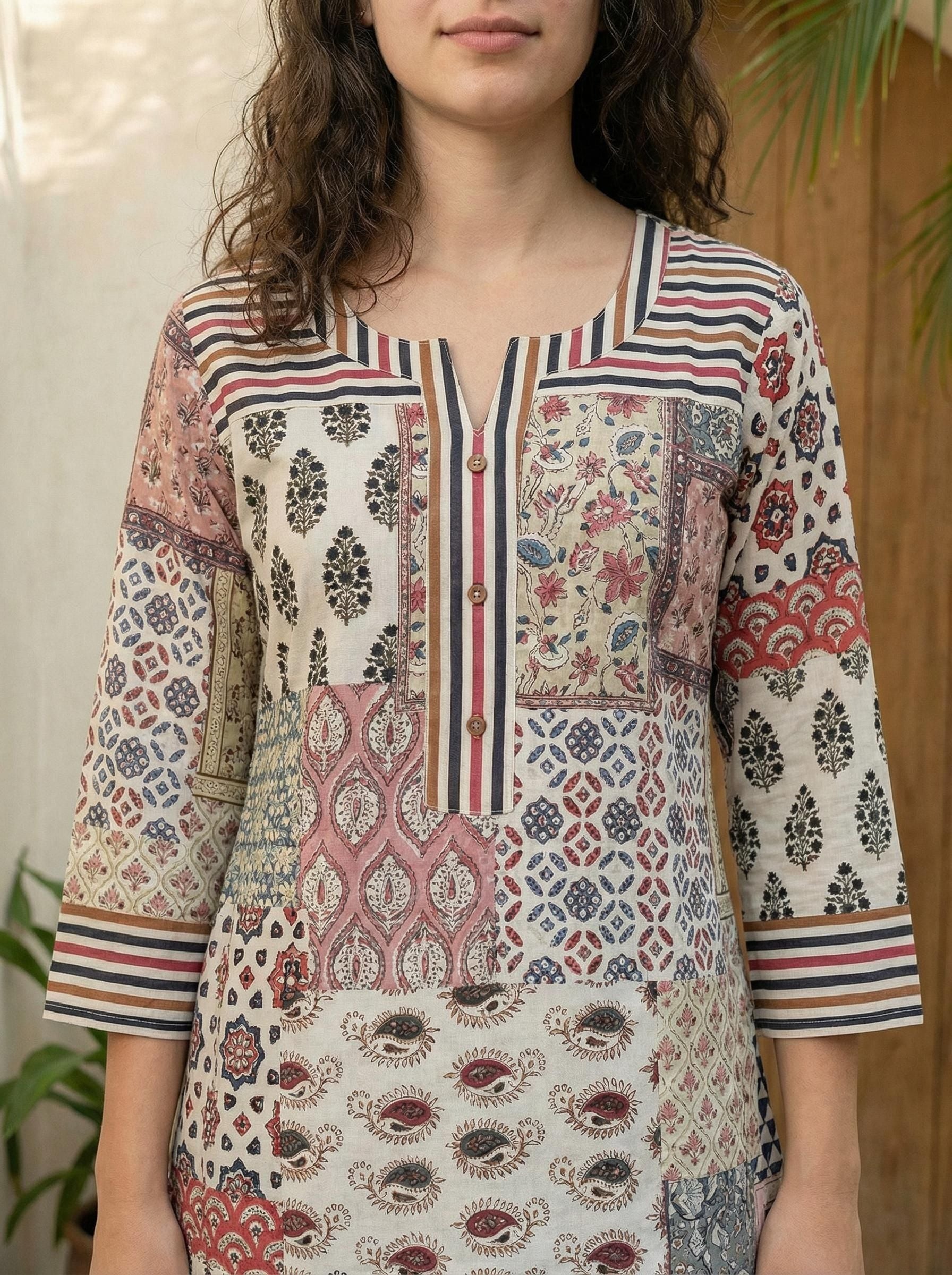 Women floral printed soft silk kurta with trousers