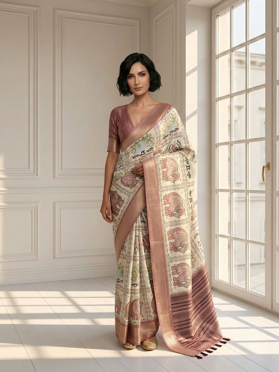 Elephant Grace Saree