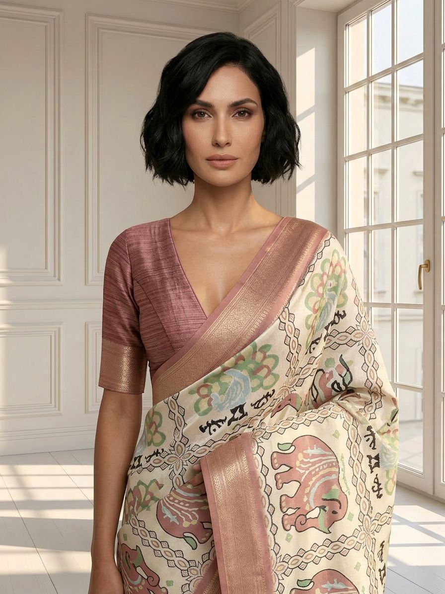Elephant Grace Saree