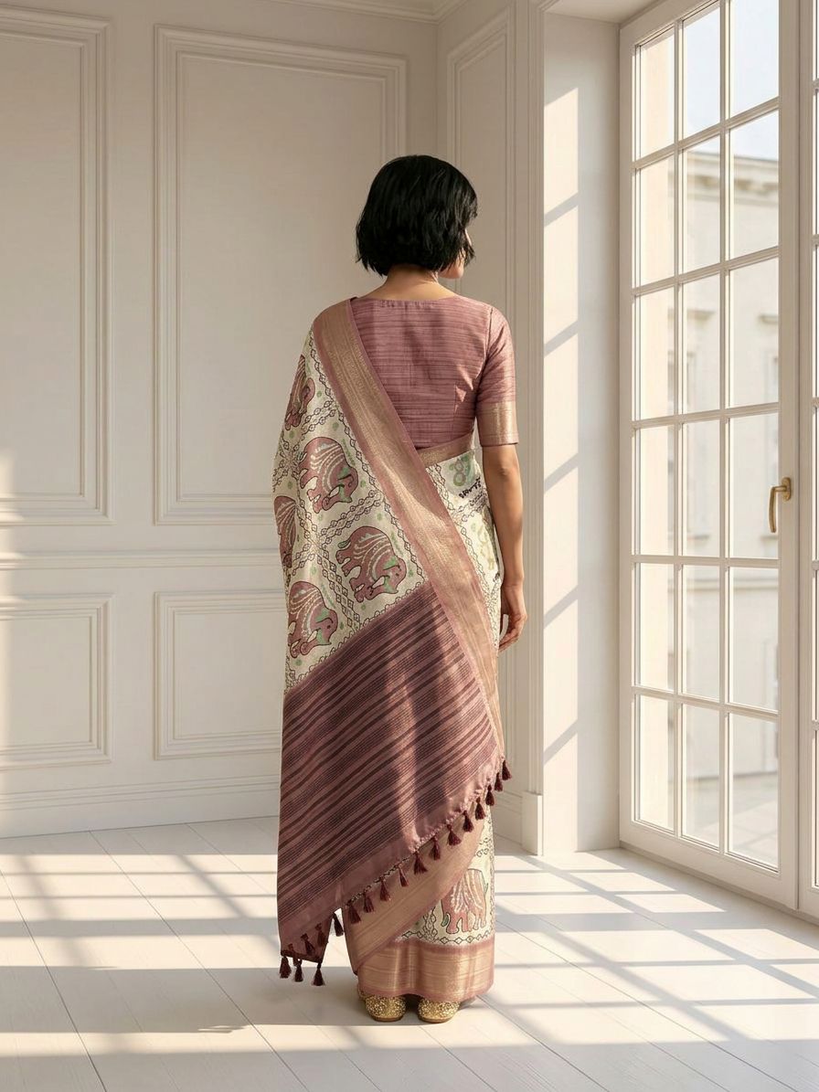 Elephant Grace Saree