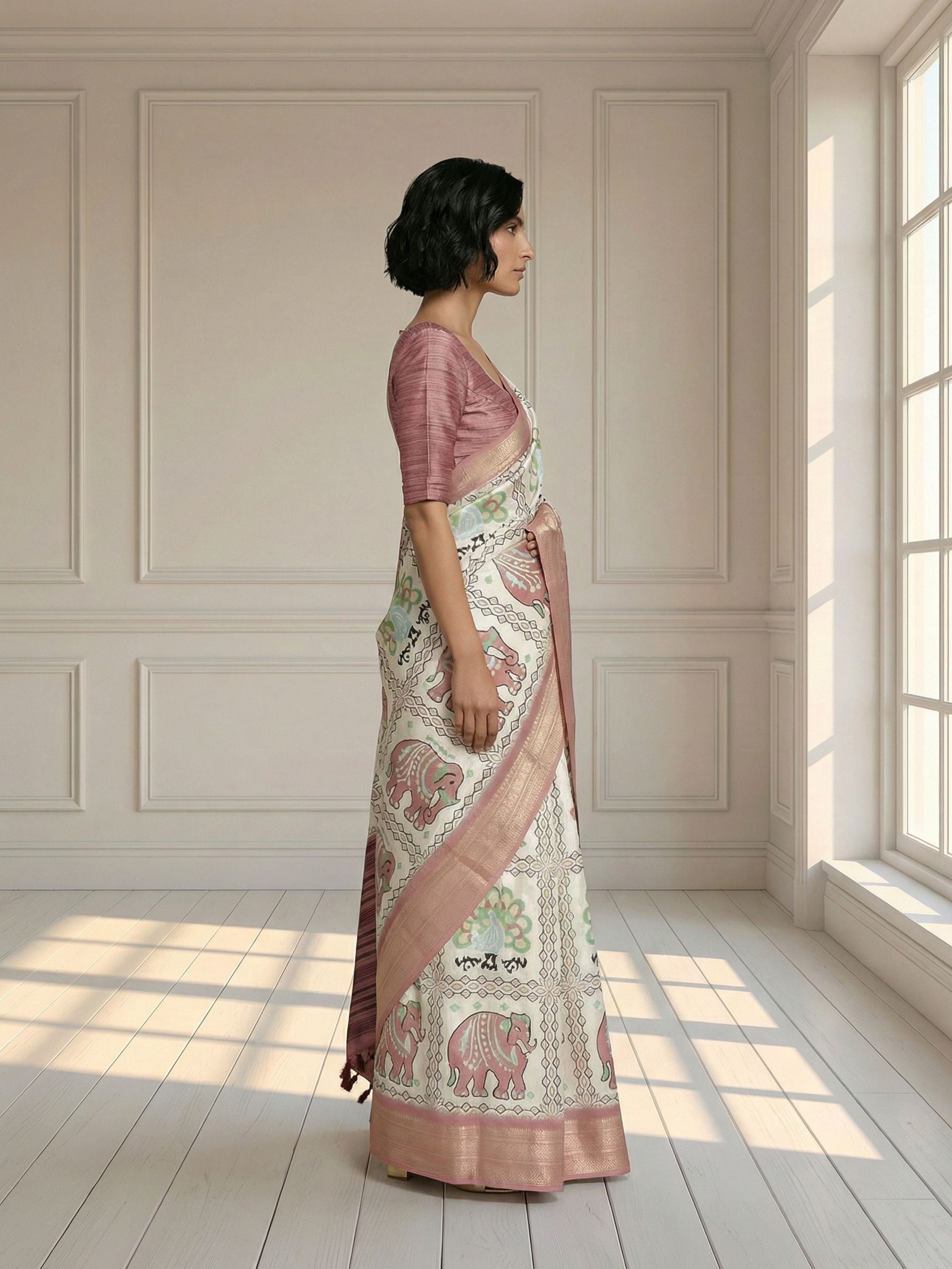 Elephant Grace Saree