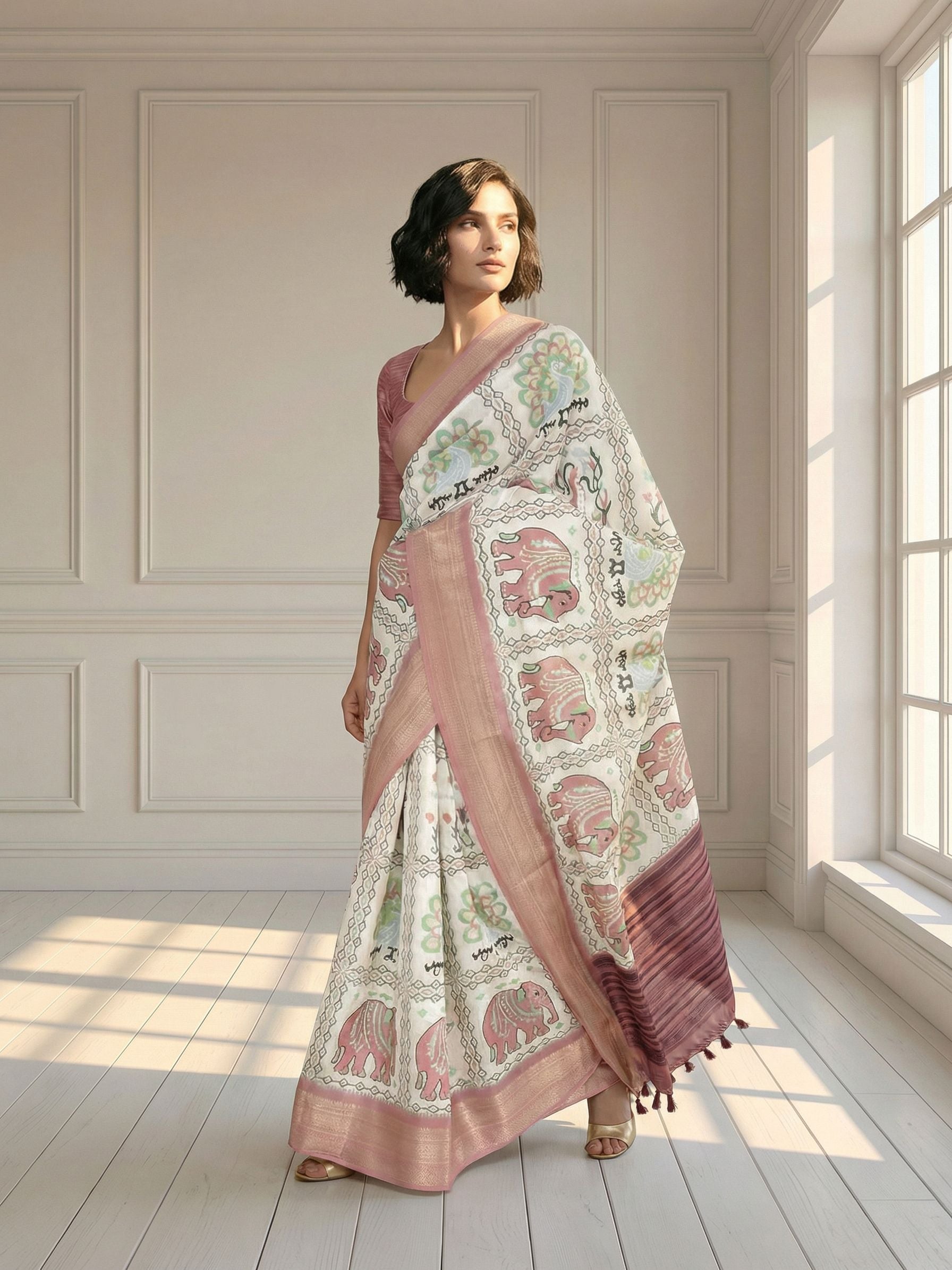 Elephant Grace Saree