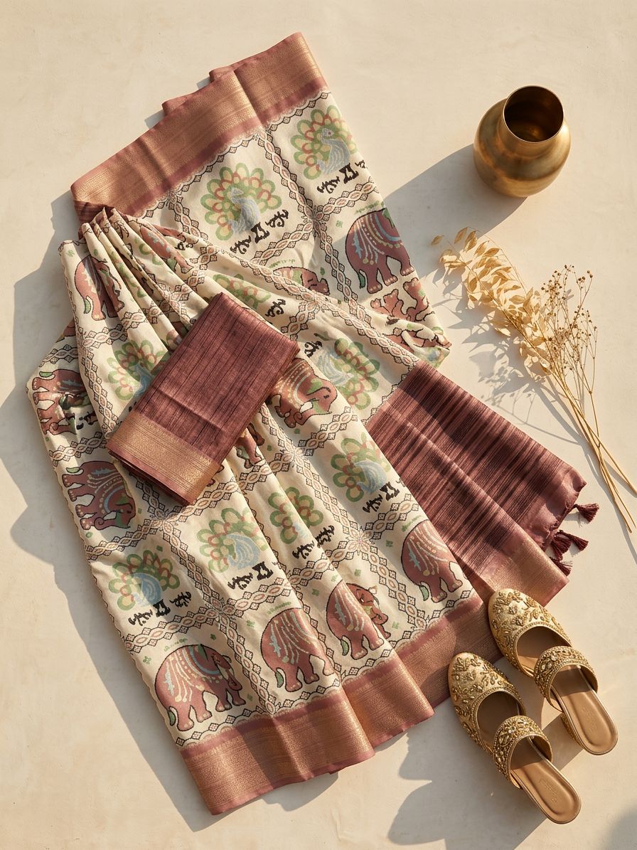 Elephant Grace Saree