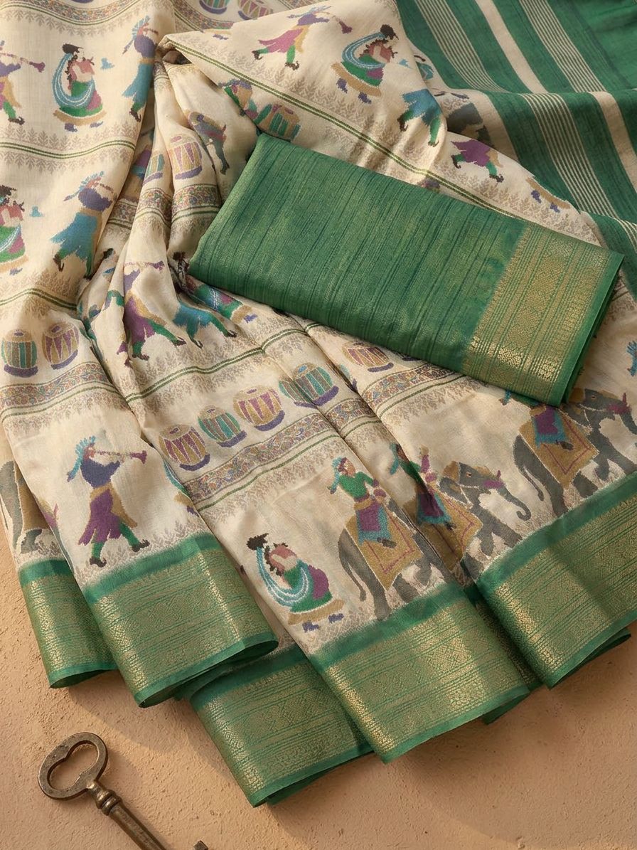 White Elegant Saree