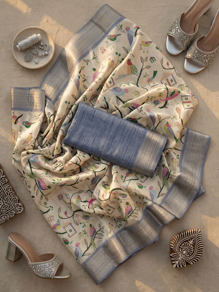 Bird Song Saree