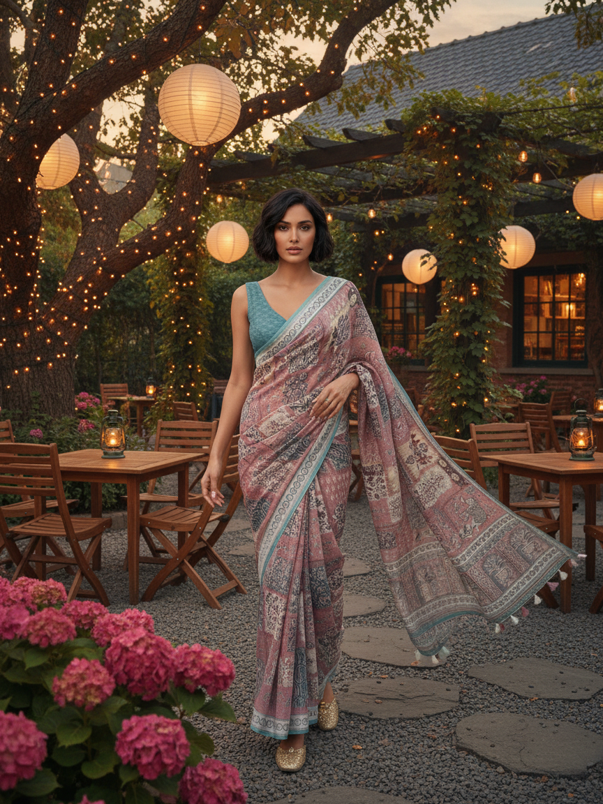 Tara Pink Saree