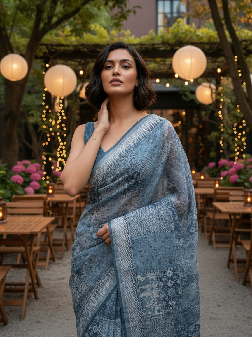 Lily Blue Saree