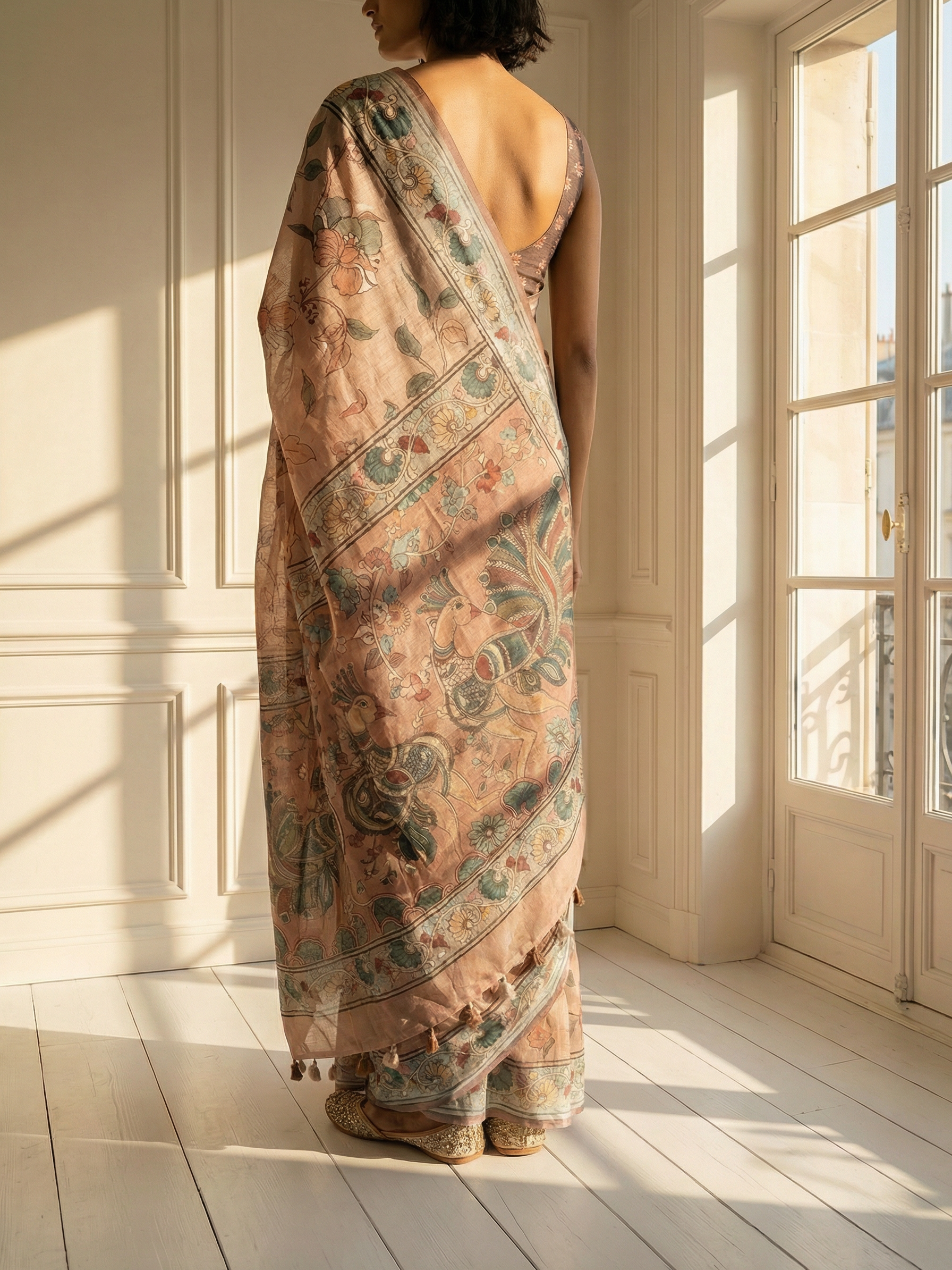 Peacock Pearl Saree