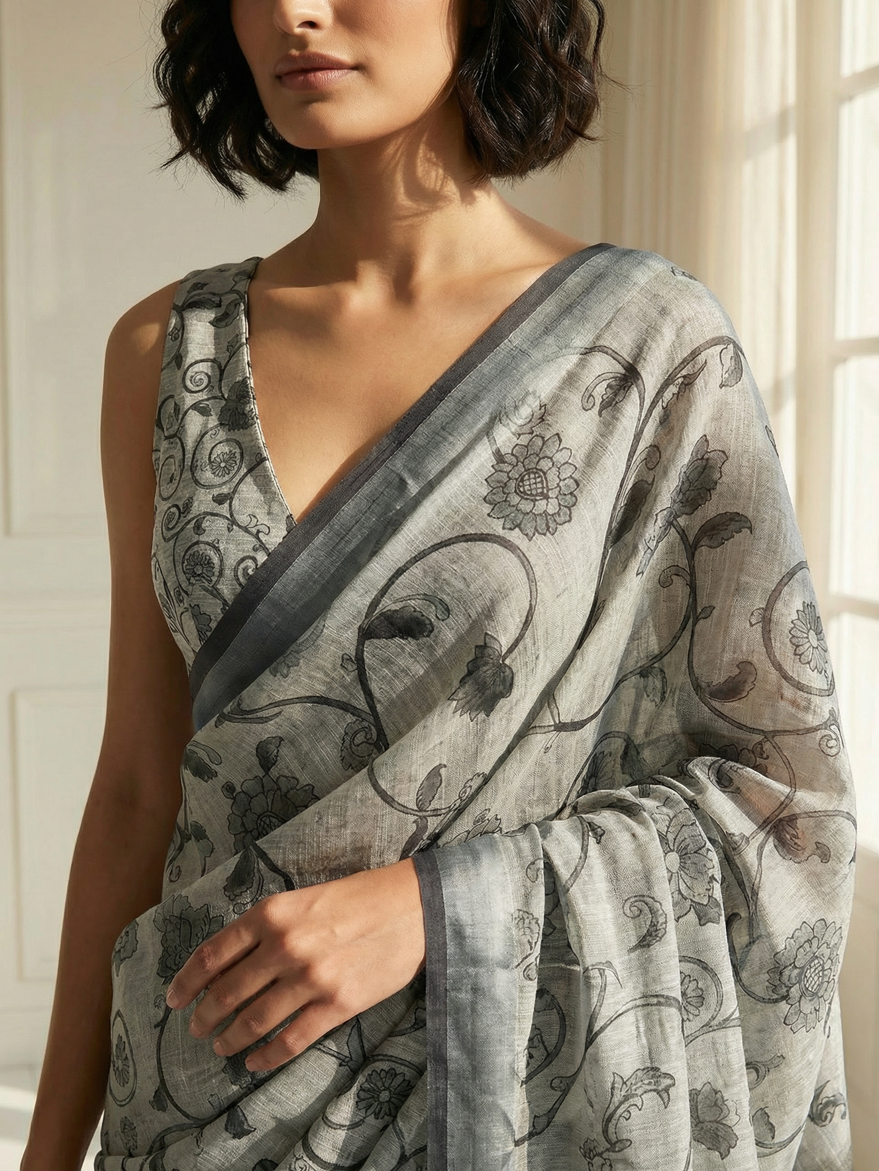 Raina Grey Saree