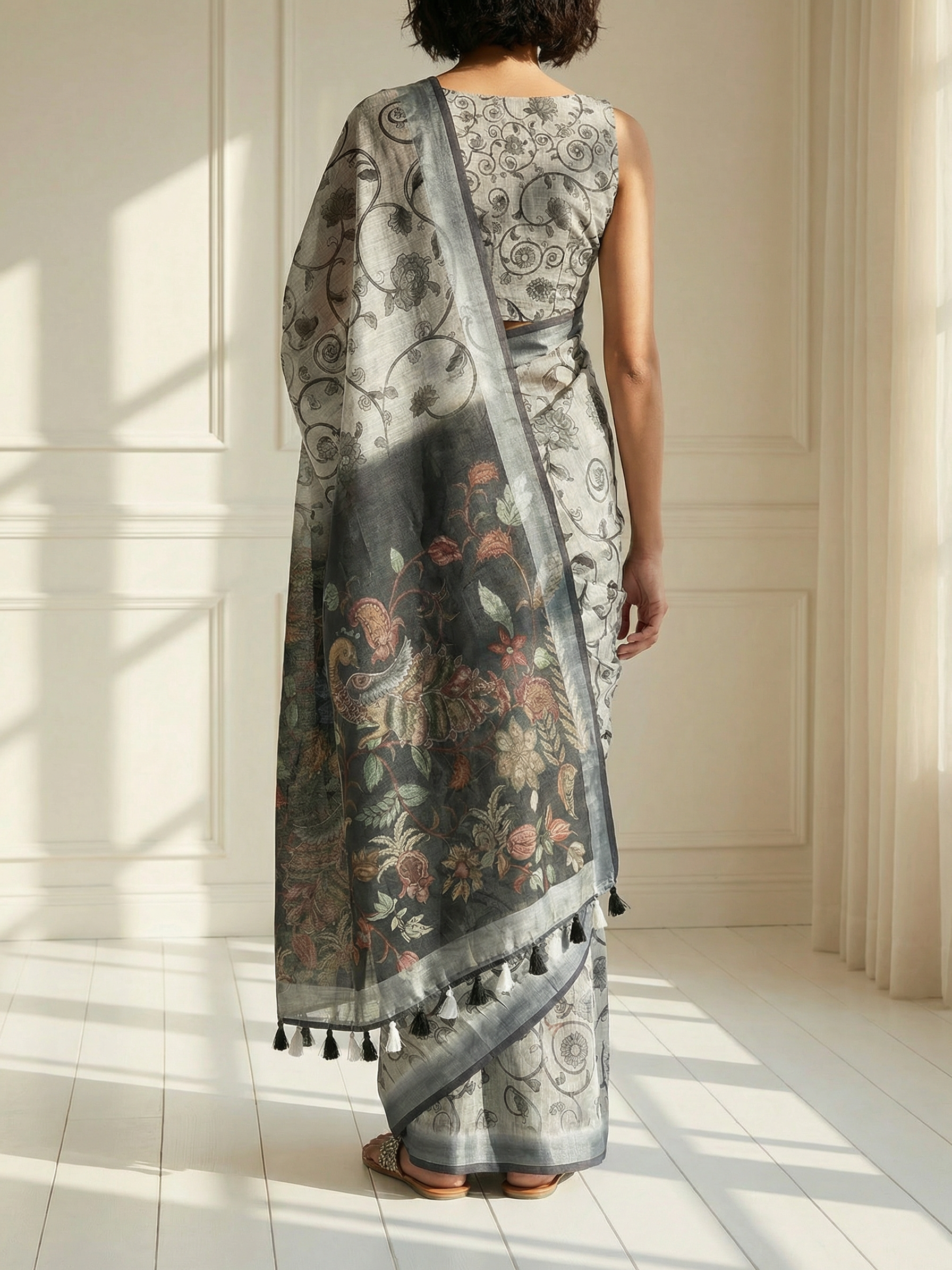 Raina Grey Saree