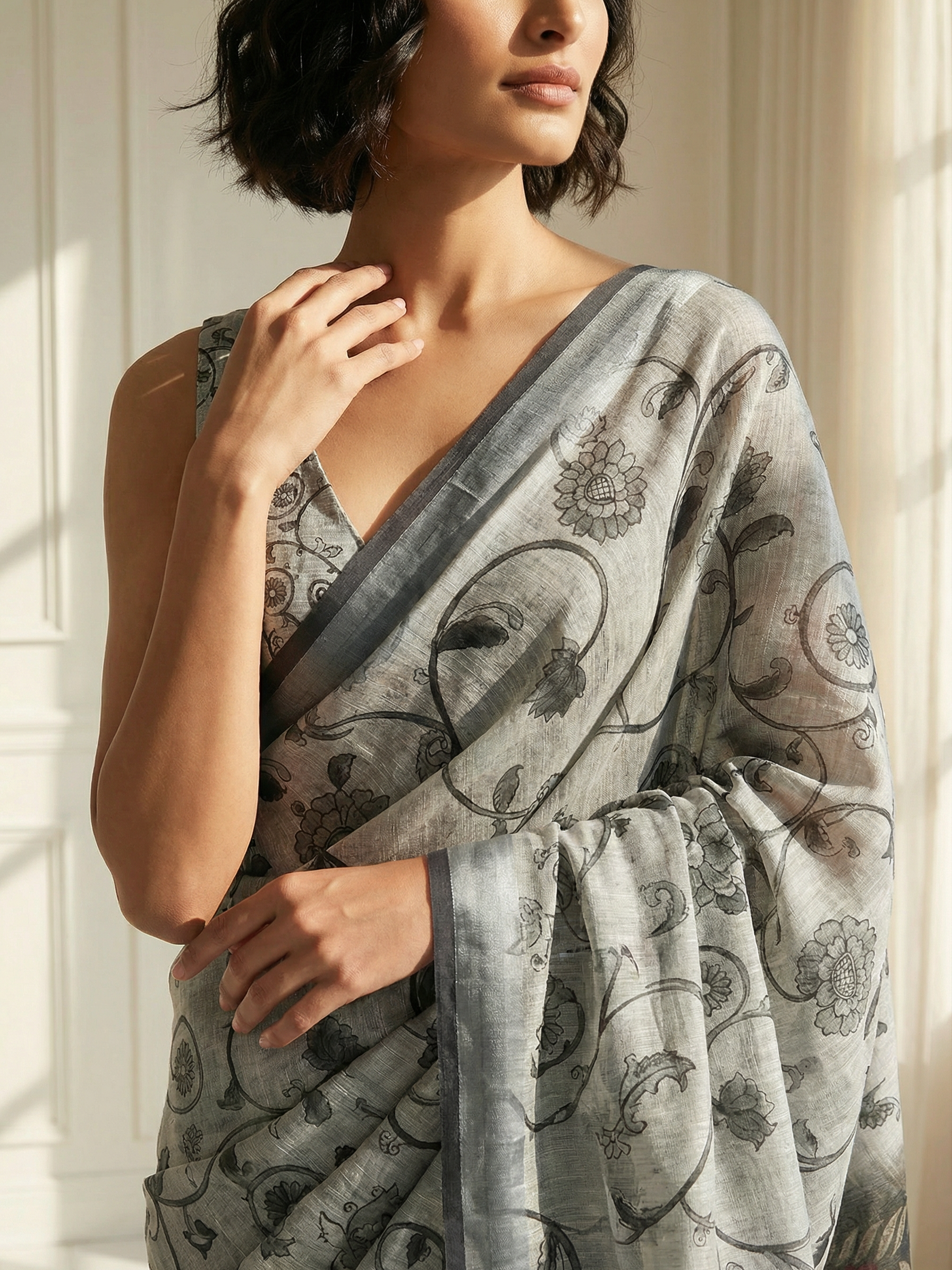 Raina Grey Saree