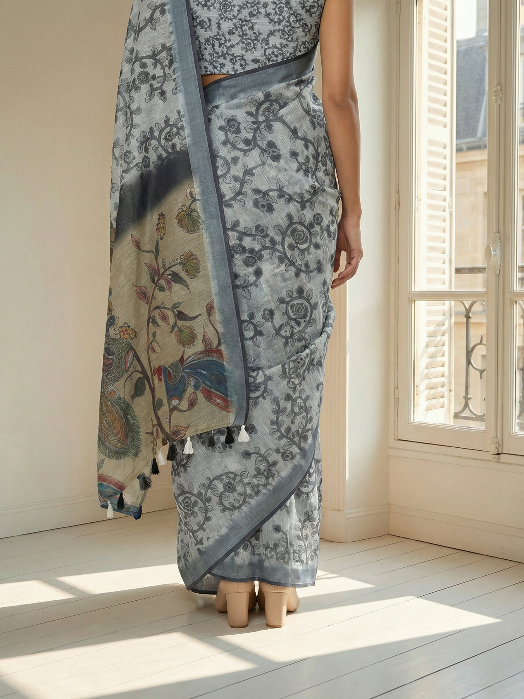 Kriti Grey Saree