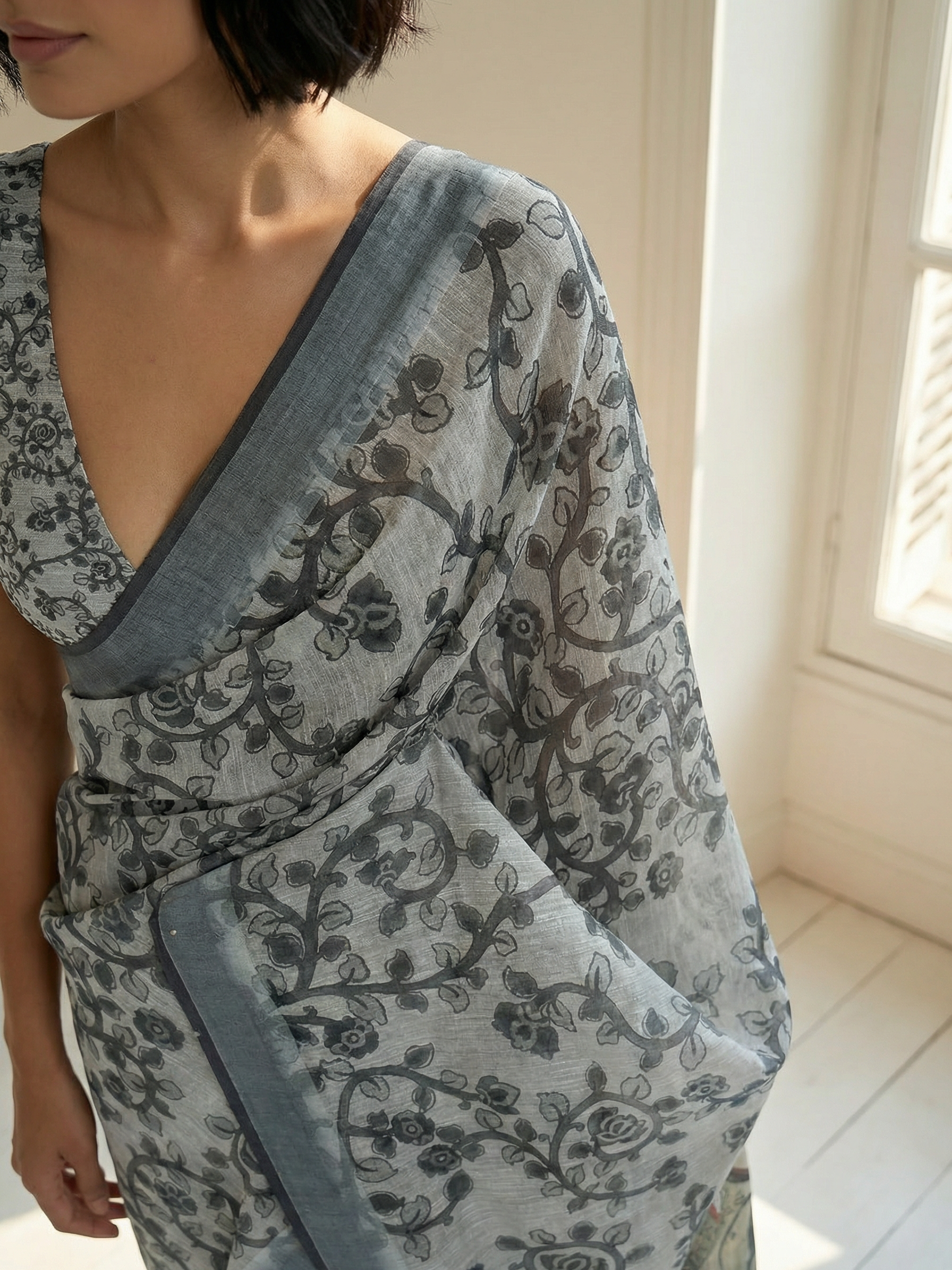 Kriti Grey Saree