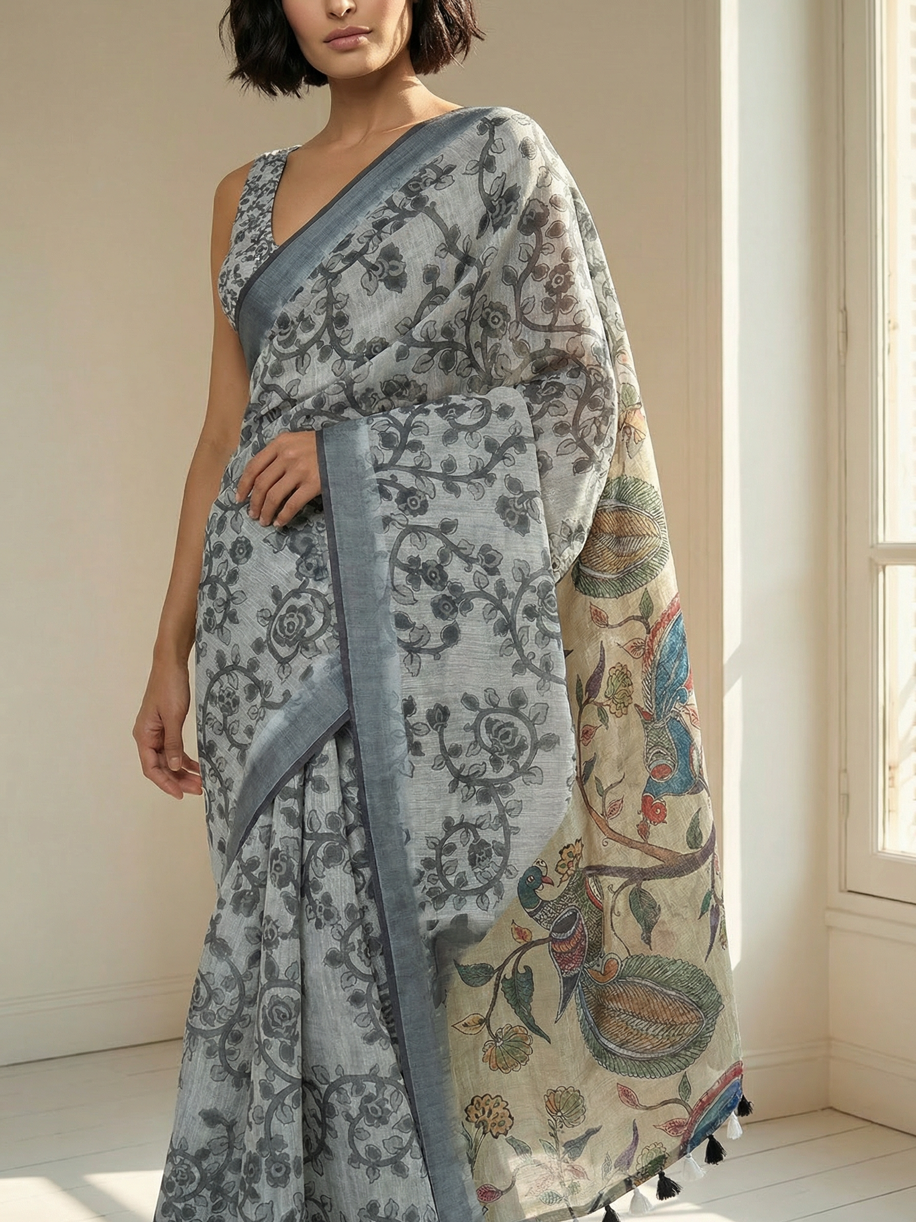 Kriti Grey Saree