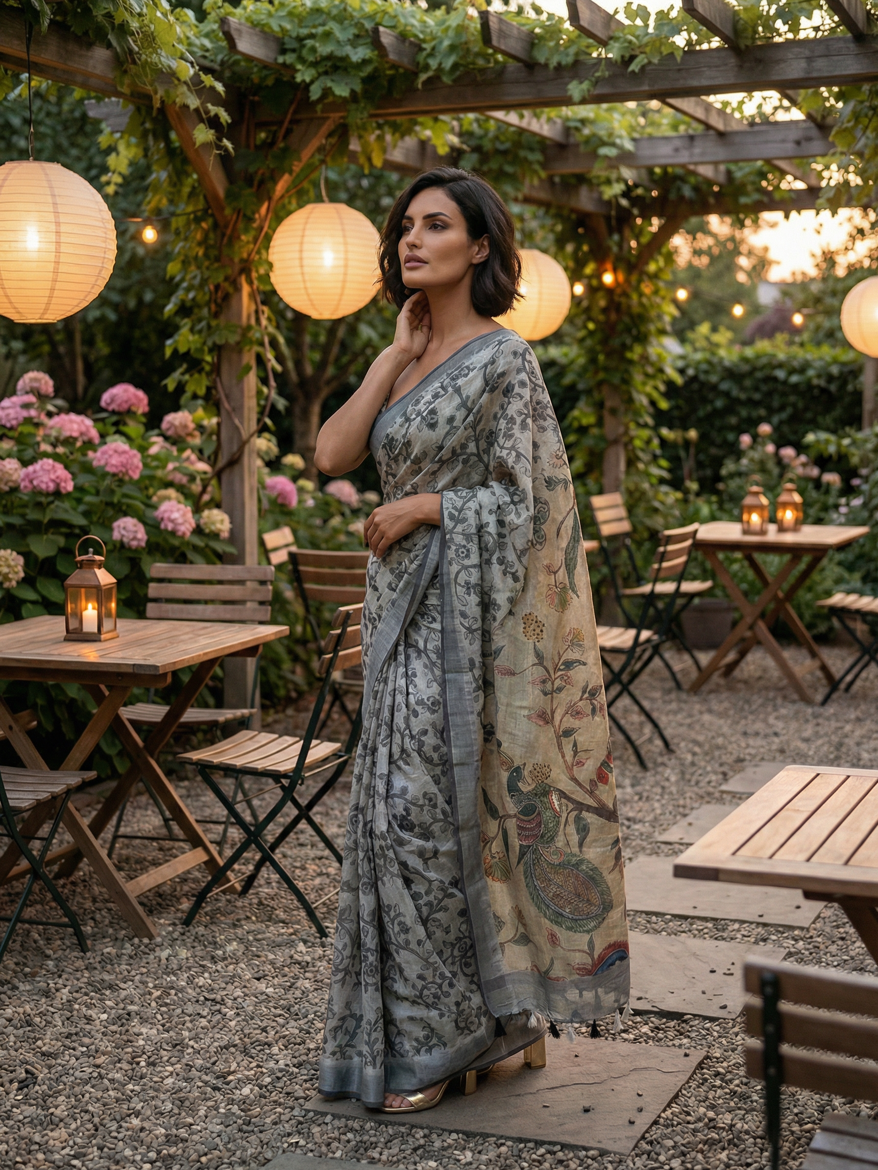 Kriti Grey Saree