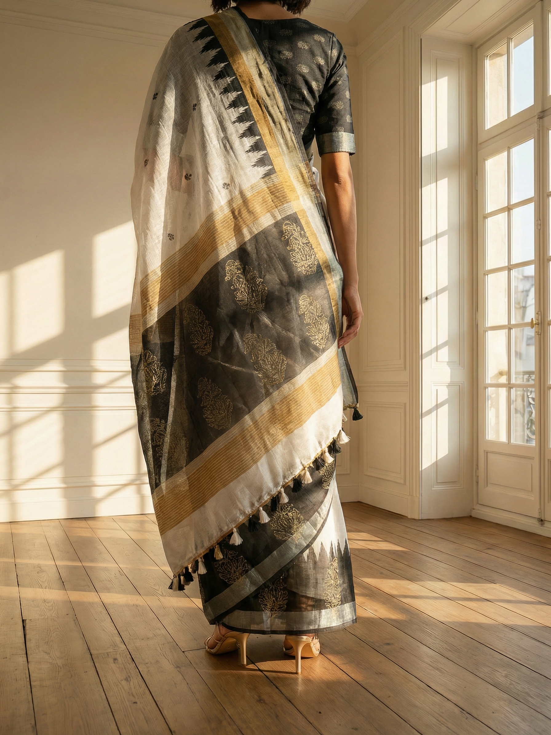 Lina white saree